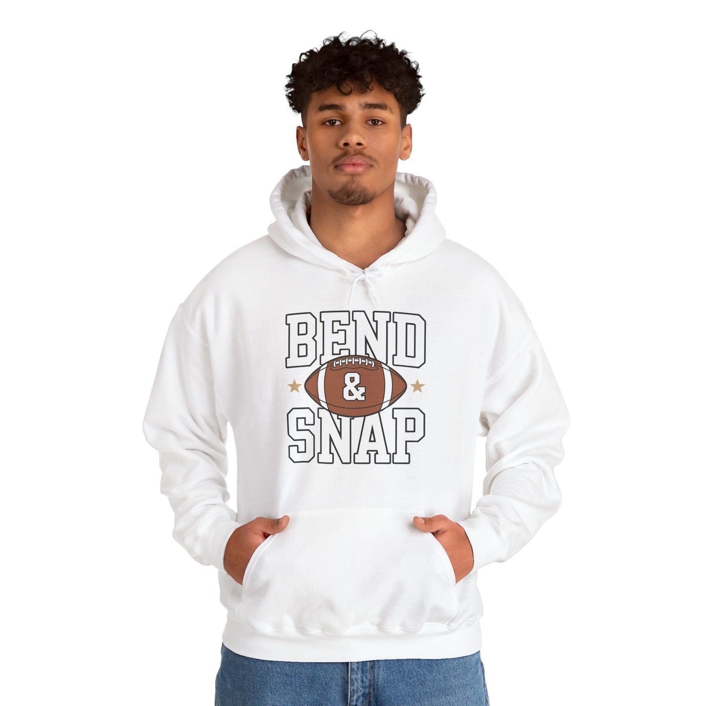 Funny Game Day Touchdown Season Cute Bend and Snap Football Hoodie