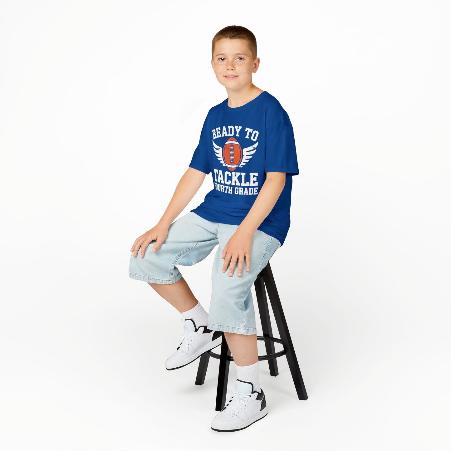 Ready To Tackle Fourth Grade Back To School Football T-Shirt