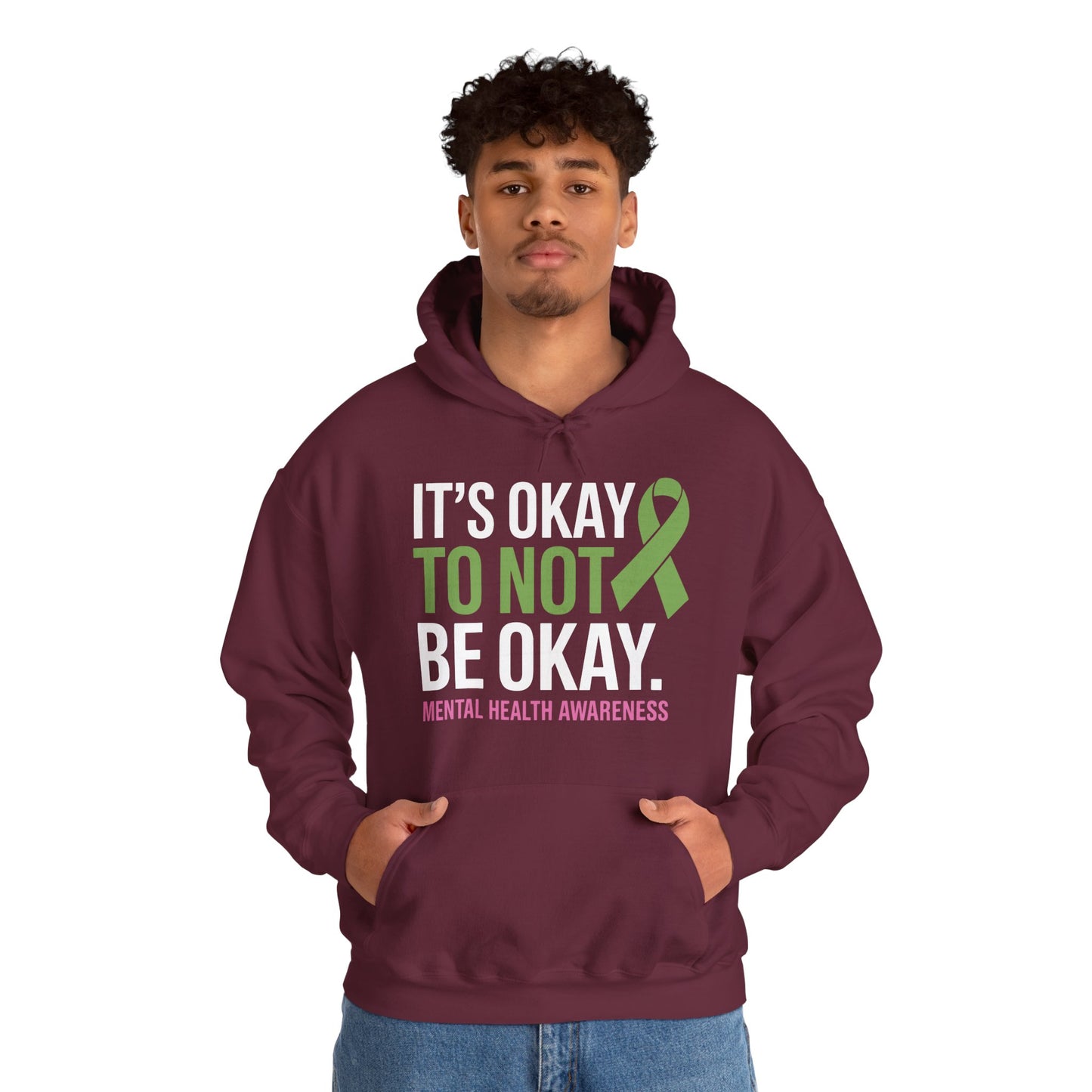 Its Okay To Not Be Okay Mental Health Awareness Ribbon Hoodie