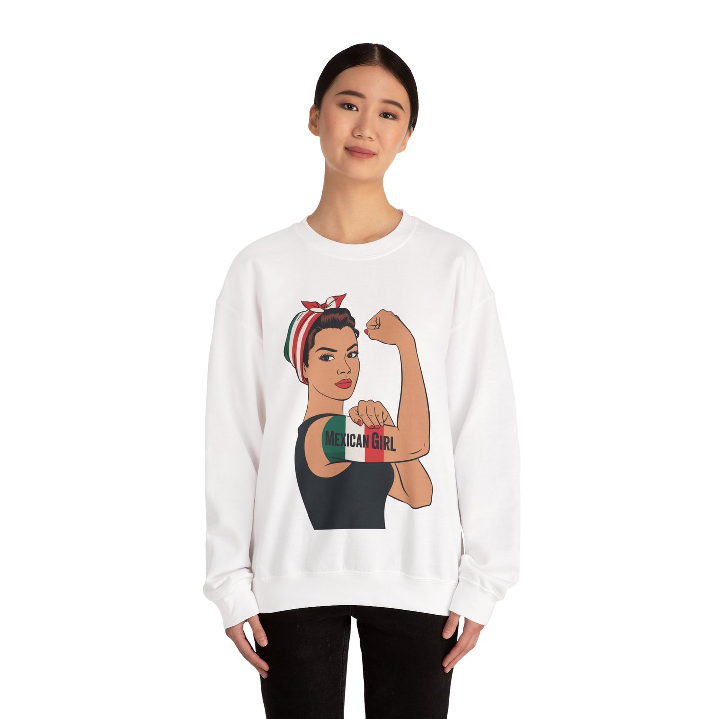 Mexican Girl Mujer Rosie Riveter Cinco De Mayo Fiesta Sweatshirt Women