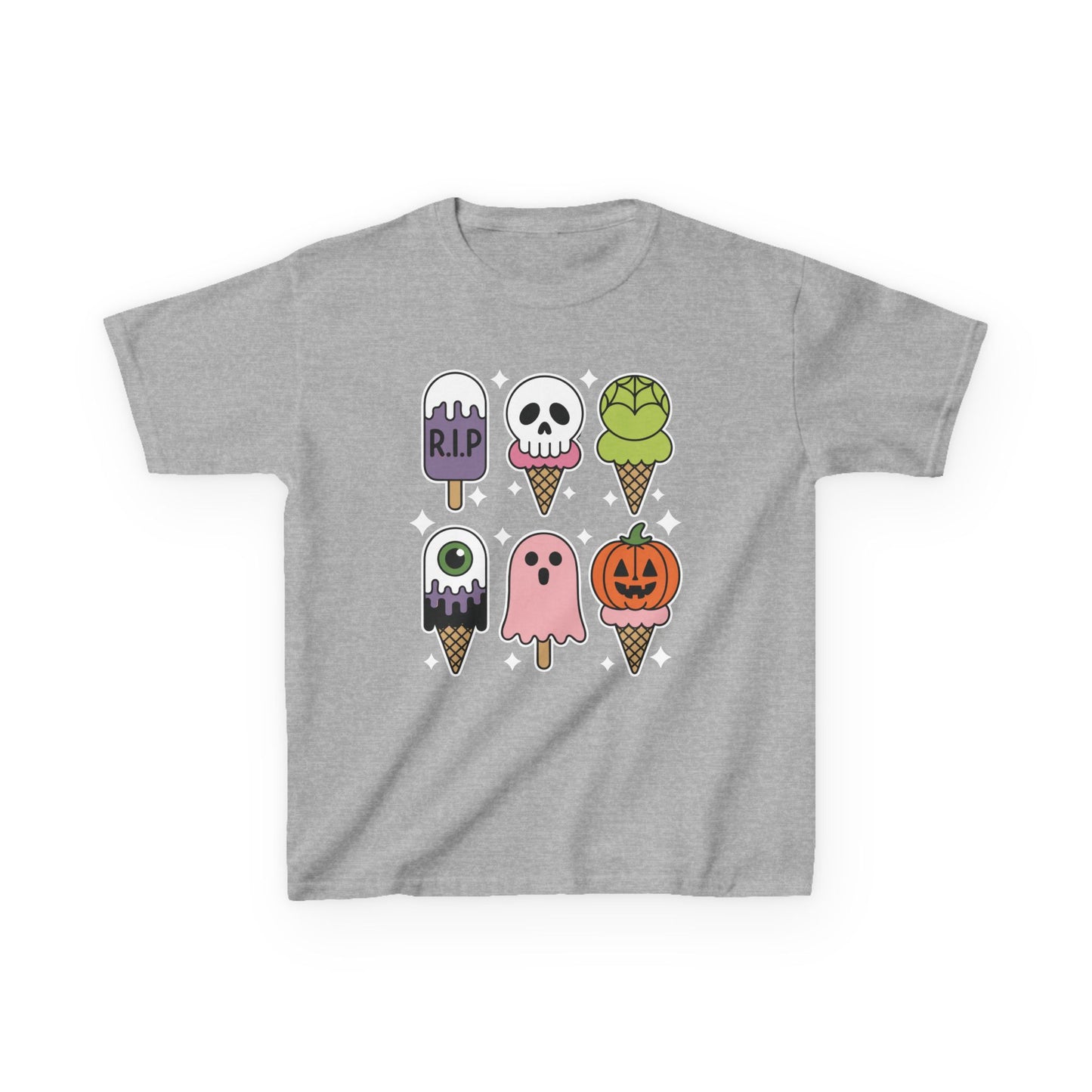 Horror Movie Summer Popsicle Halloween Ice Cream Summer-ween T-Shirt For Kids