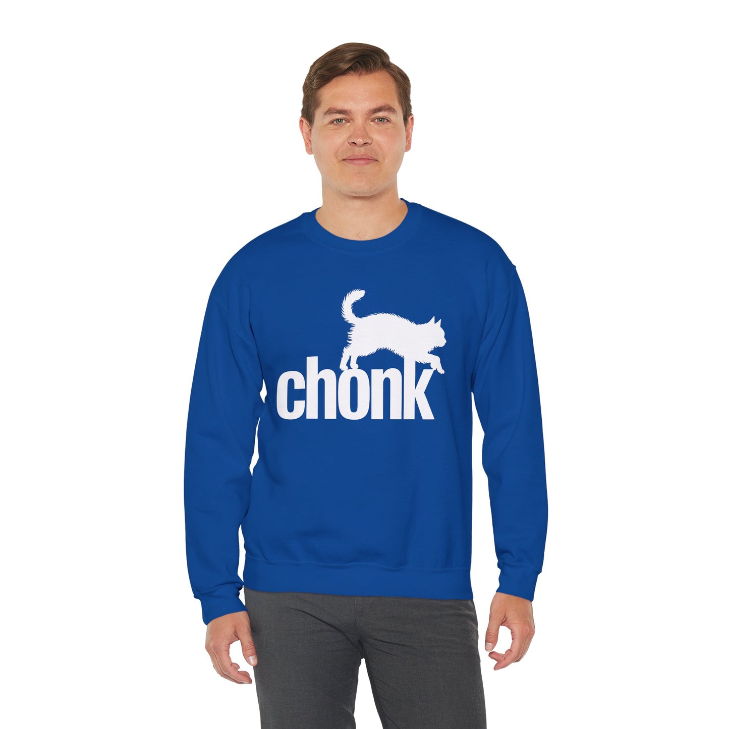 Chonk Cat Meme Funny Black Sweatshirt