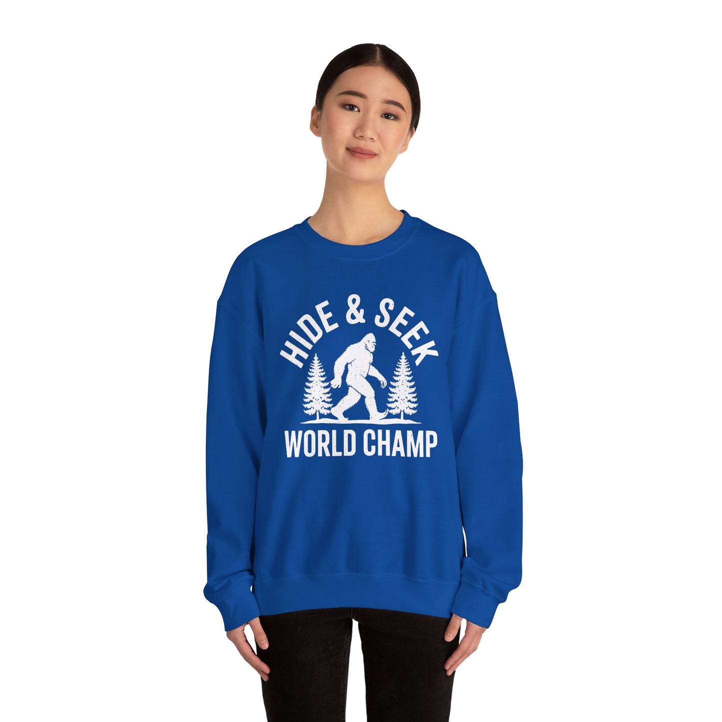 Bigfoot Hide And Seek World Champion Sasquatch Retro Vintage Sweatshirt