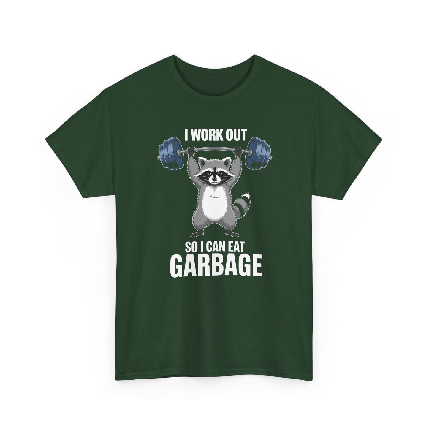 Raccoon Deadlift Bodybuilding Animal Funny Gym Fitness T-Shirt