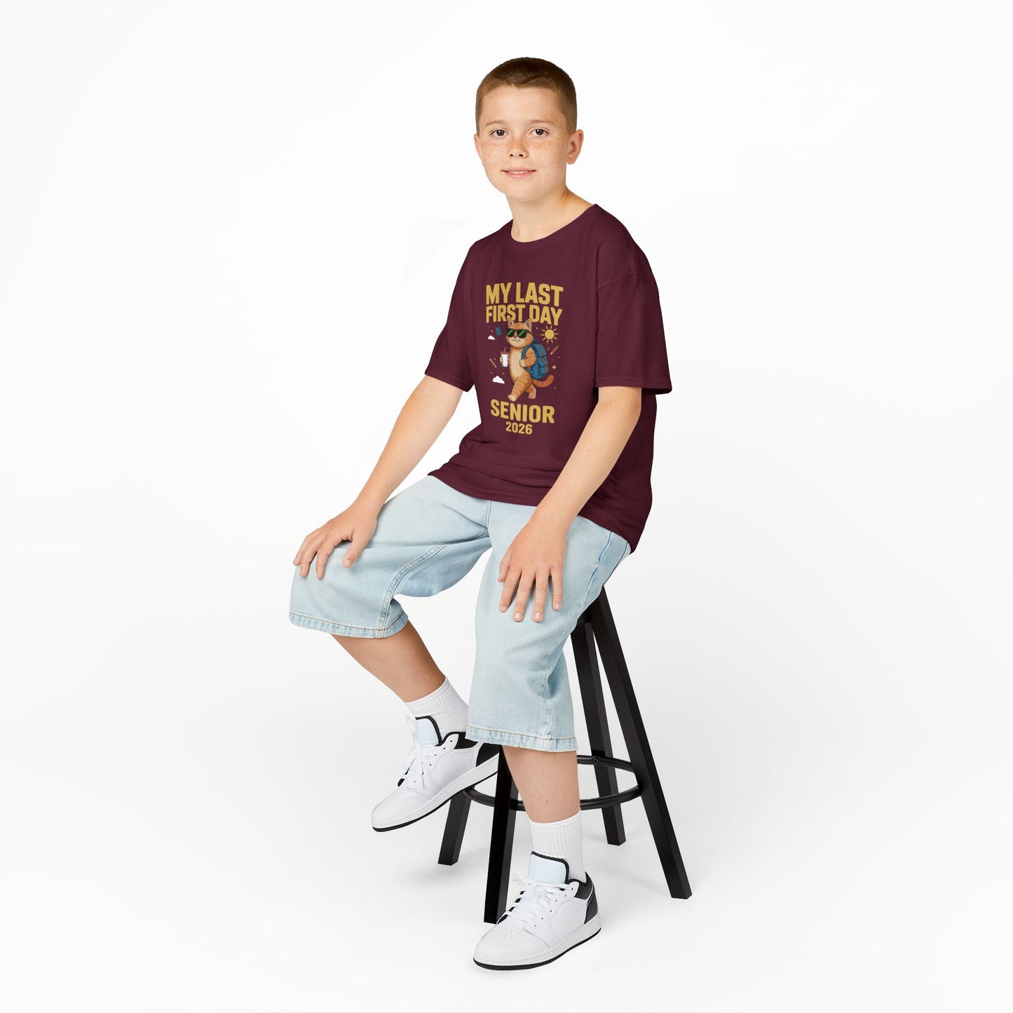 My Last First Day Senior 2026 Cat Back to School Cool Class T-Shirt
