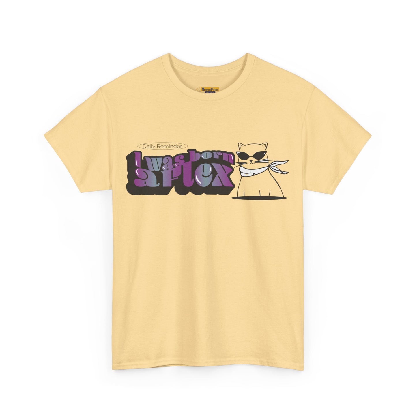 I Was Born A Flex Funny Confidence Quote T-Shirt