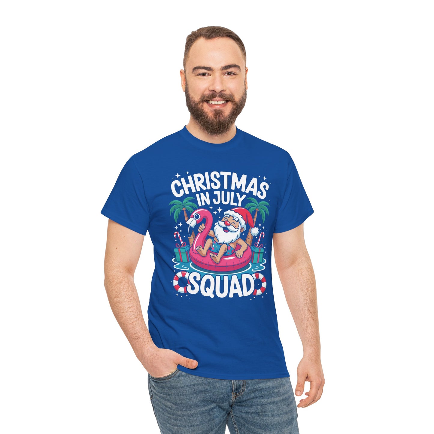 Christmas In July 2025 Squad Summer Beach Vacation Xmas Cool T-Shirt