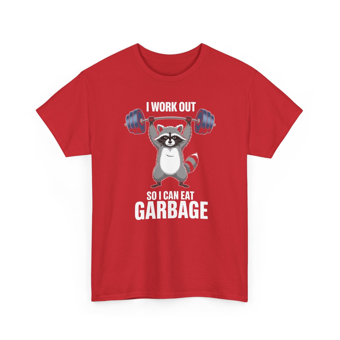 Raccoon Deadlift Bodybuilding Animal Funny Gym Fitness T-Shirt