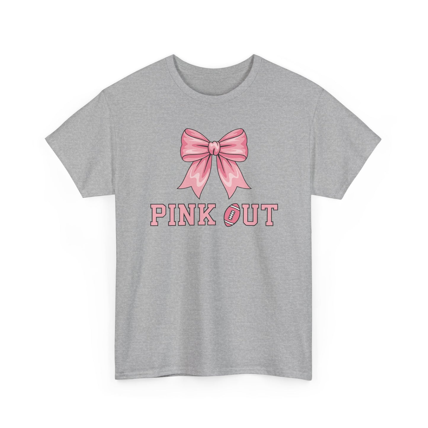 Pink Out Football Bow Preppy Breast Cancer Awareness Women T-Shirt