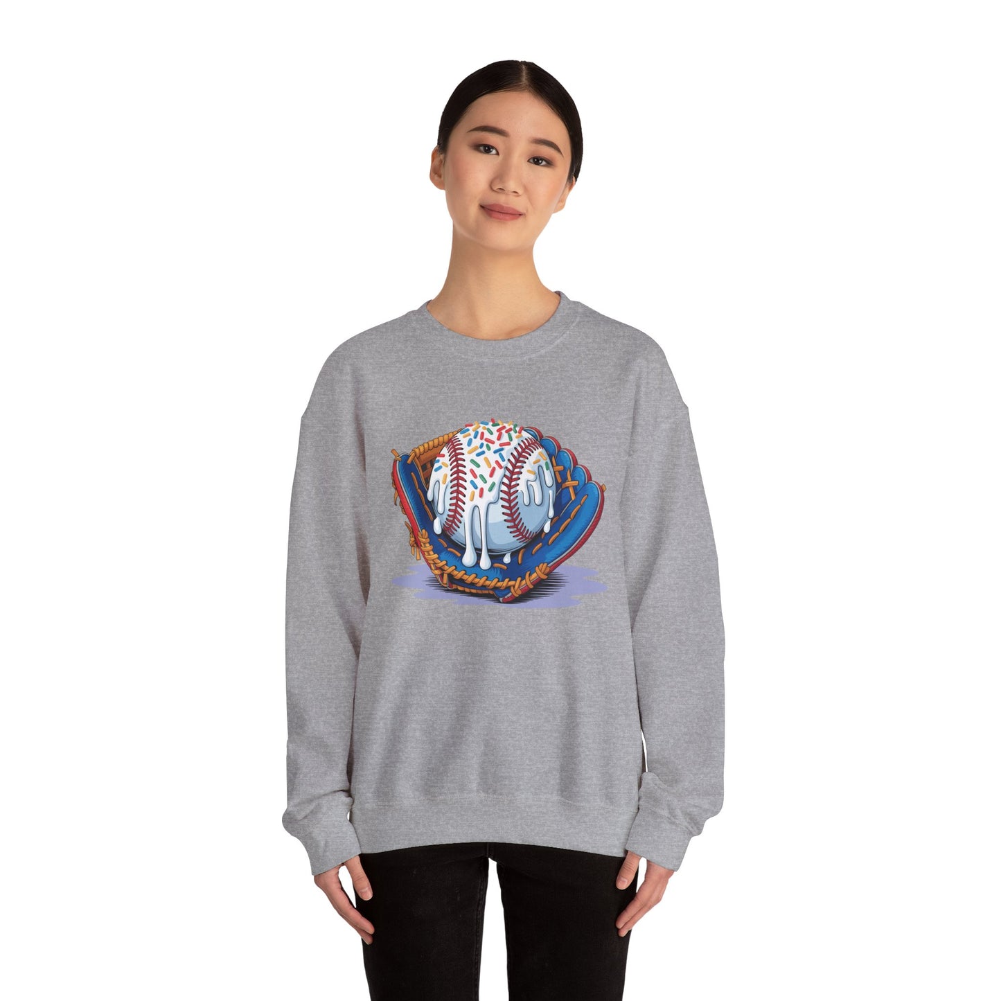 Baseball Drip Ice Cream Sprinkles Baseball Glove Sweatshirt