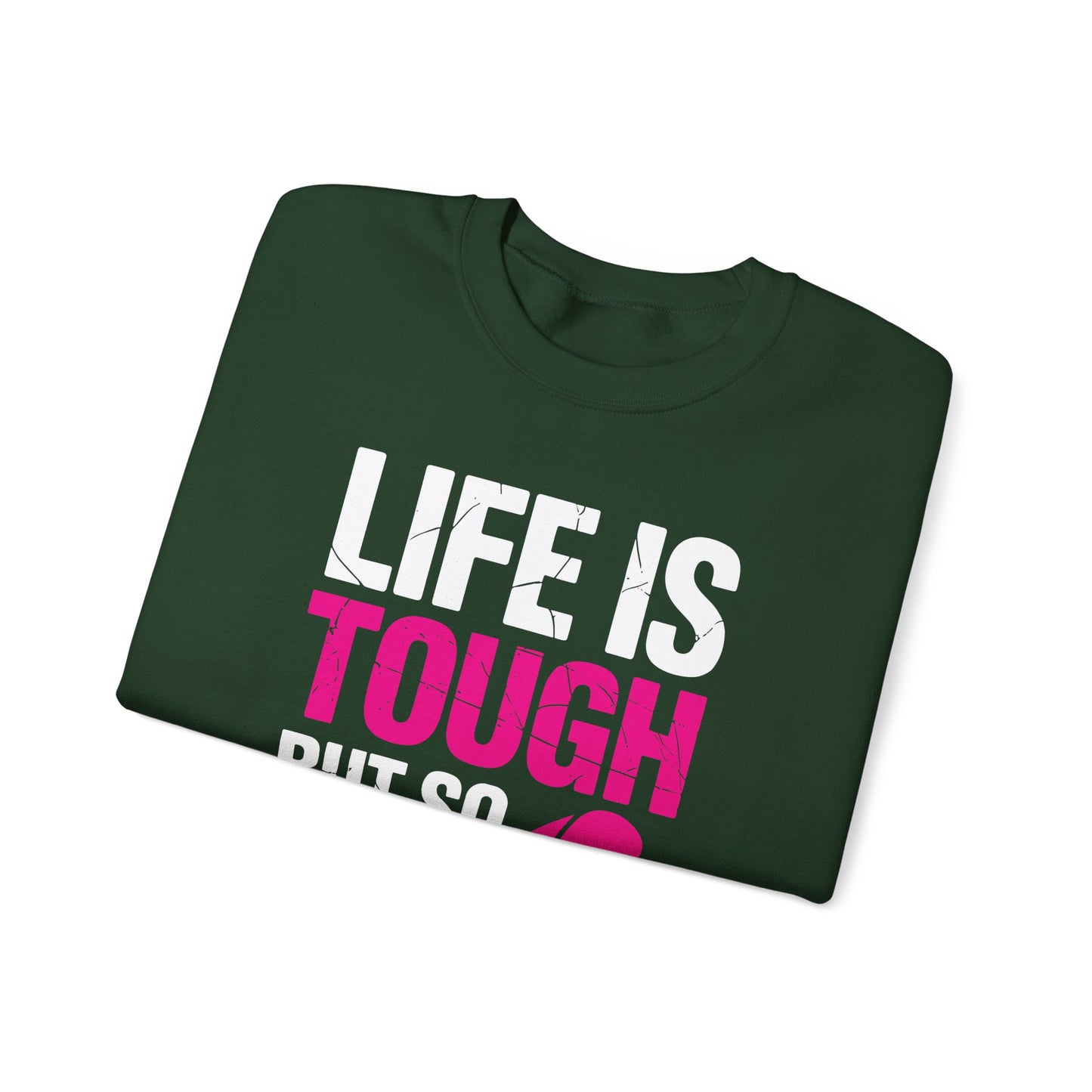 Life Is Tough But So Is My Wife Breast Cancer Awareness Gift Sweatshirt