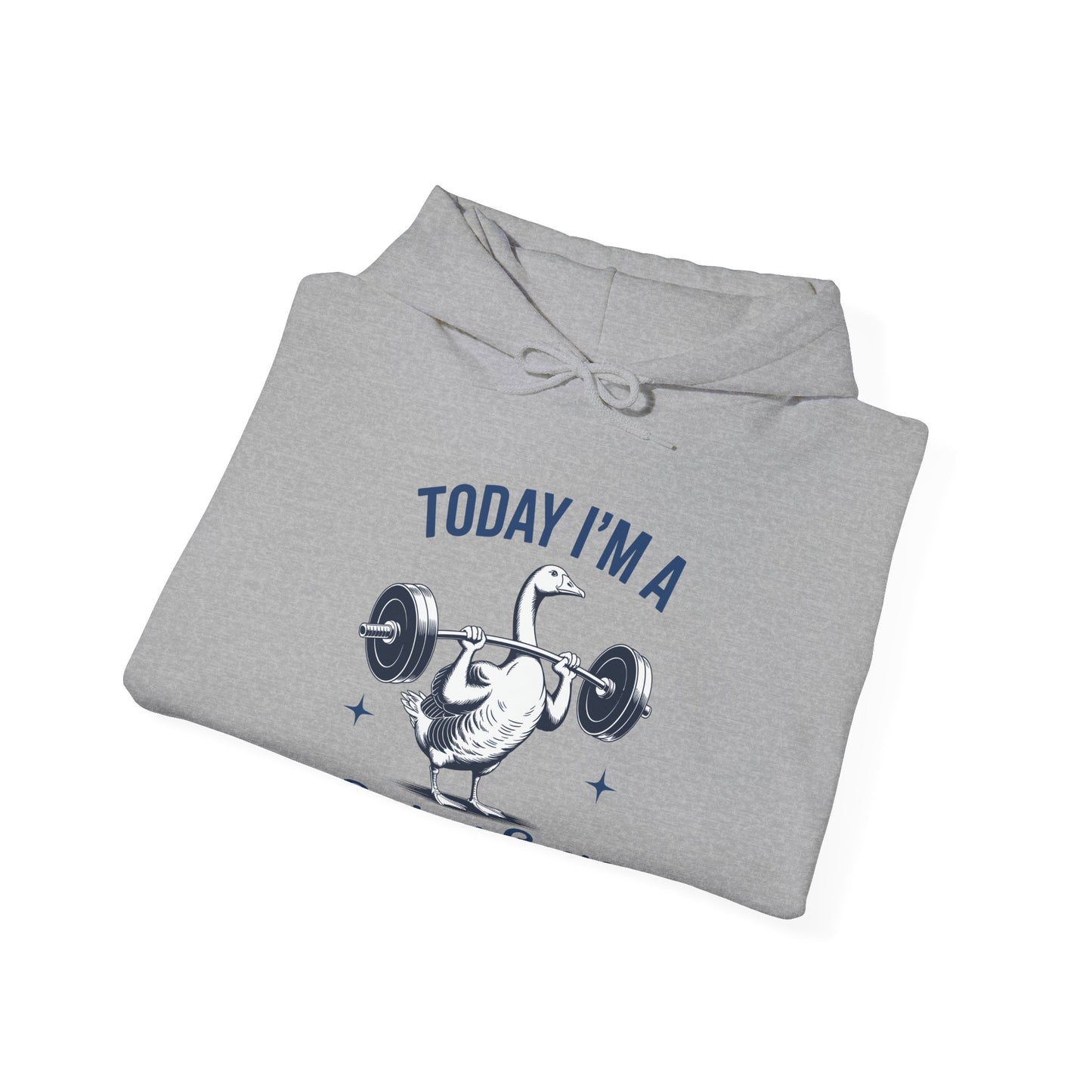 Funny Today I'm A Serious Goose Lifting Weights Gym Fitness Hoodie