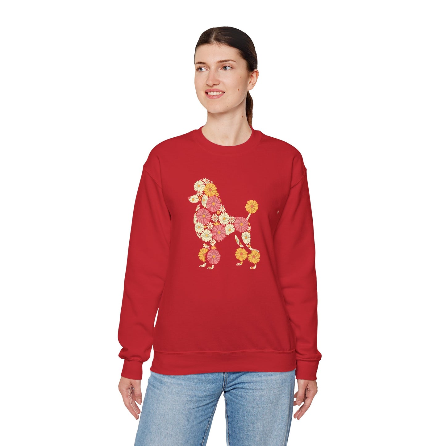 Funny Floral Flower Poodle Mom Grandma Womens Mothers Day Sweatshirt