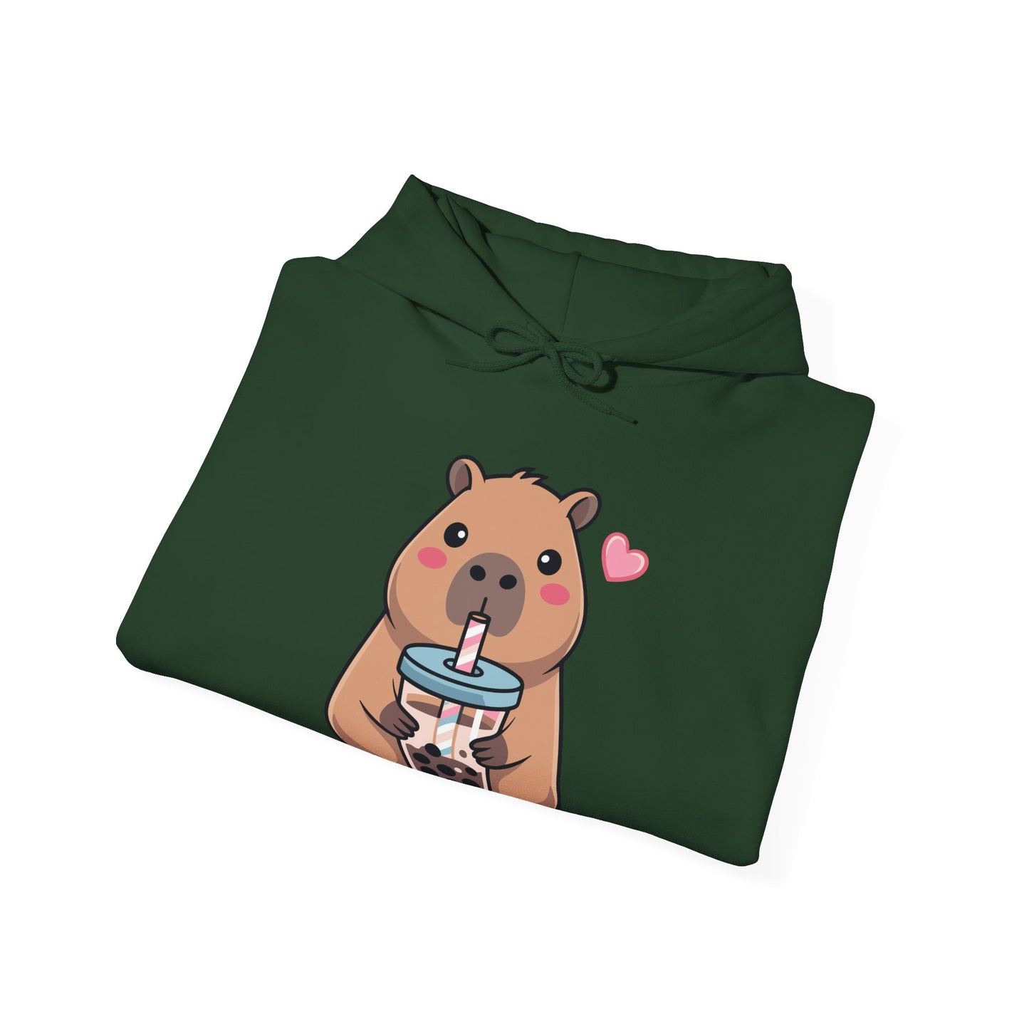 Cute Capybara Kawaii Anime Drinking Bubble Tea Lover Girls Hoodie
