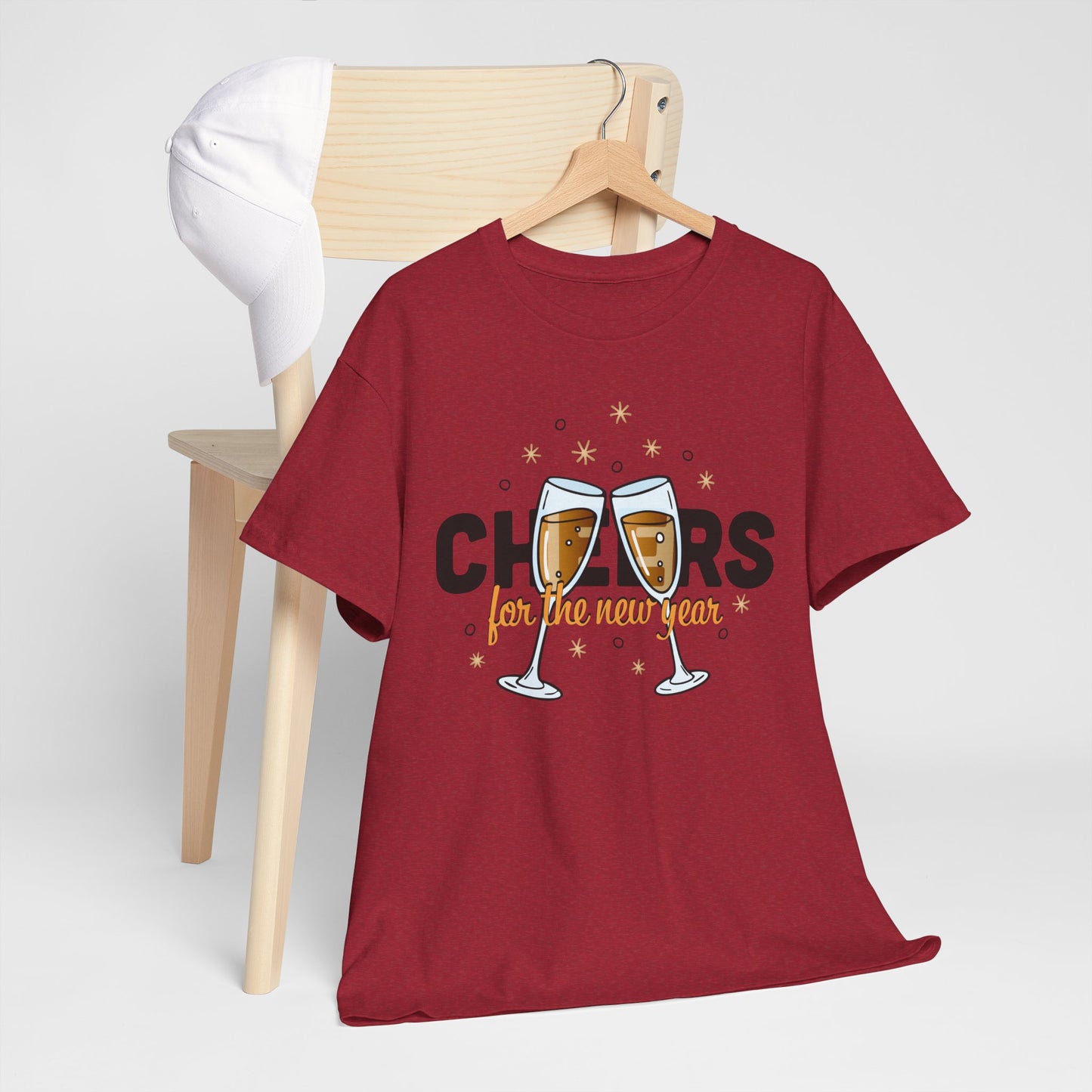 Happy New Year Cheers T-Shirt Festive New Year’s Eve Party Tee for Men and Women