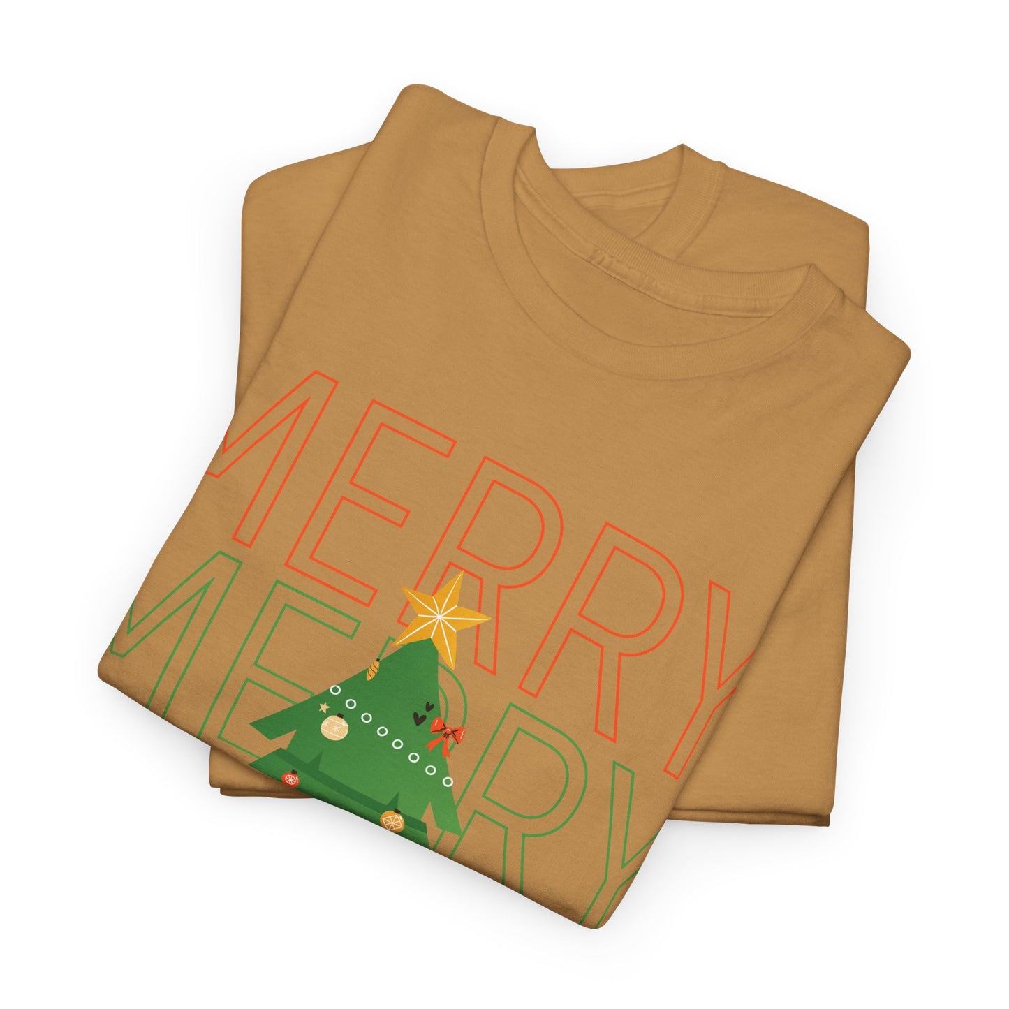Merry and Bright Christmas Tee Cute Holiday Shirt for Men and Women