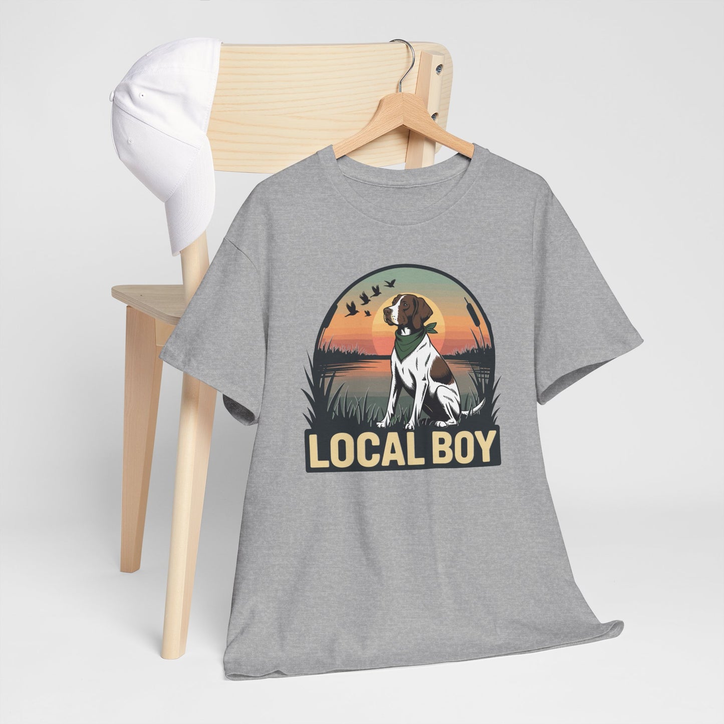 Local Boy Hunting Dog Vintage Sunset Hunting Season T-Shirt