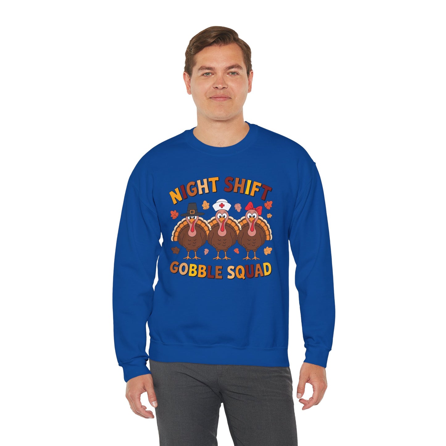 Night Shift Gobble Squad Night Worker Staff Thanksgiving Sweatshirt