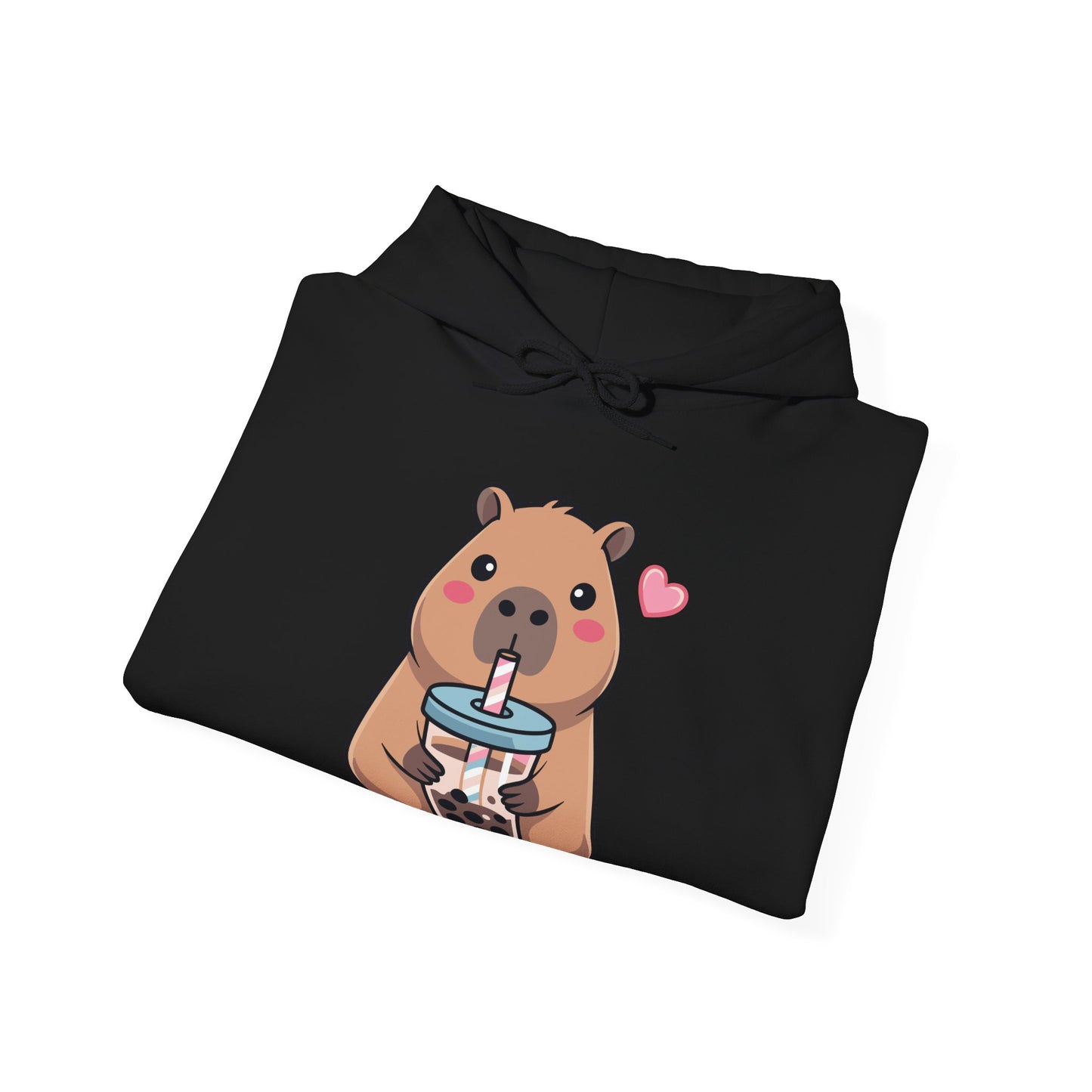 Cute Capybara Kawaii Anime Drinking Bubble Tea Lover Girls Hoodie