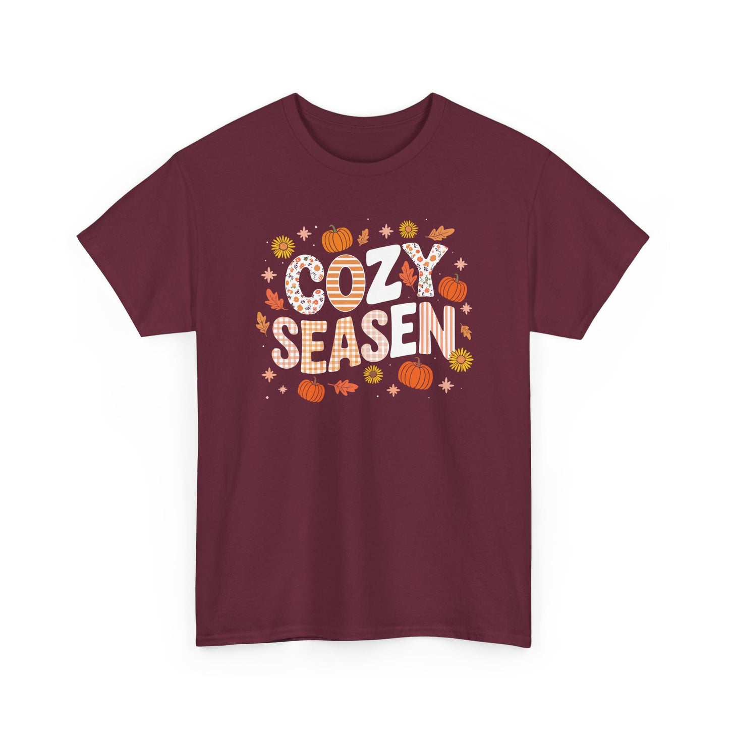 Cozy Season Autumn Fall Vibes Halloween Thanksgiving Pumpkin T-Shirt