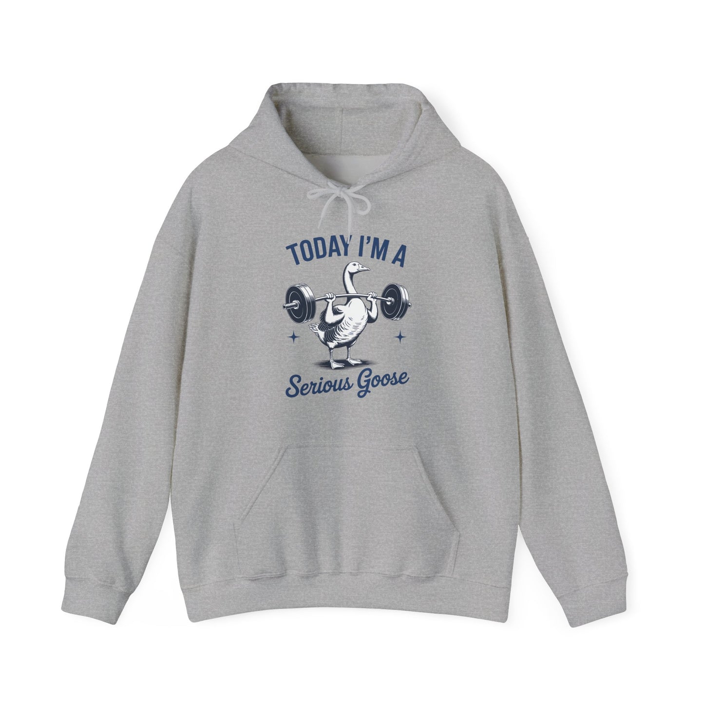 Funny Today I'm A Serious Goose Lifting Weights Gym Fitness Hoodie