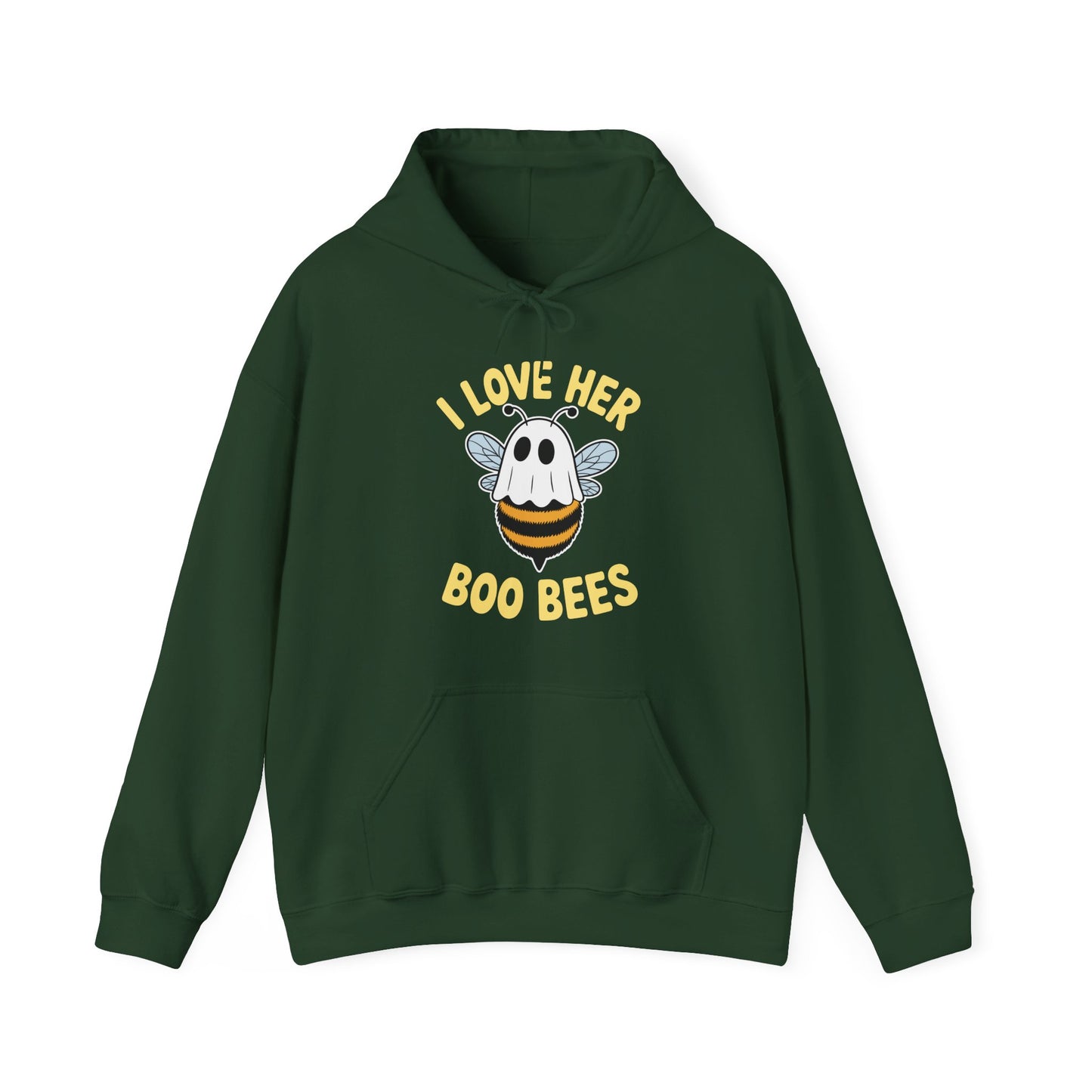 I Love Her Boo Bees Couples Halloween Adult Costume His Men Hoodie