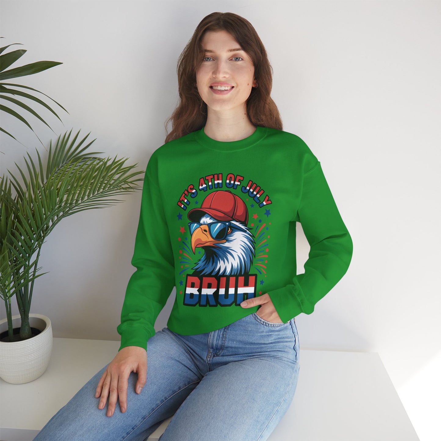 Bruh 4th Of July Fourth Of July Bald Eagle Sweatshirt