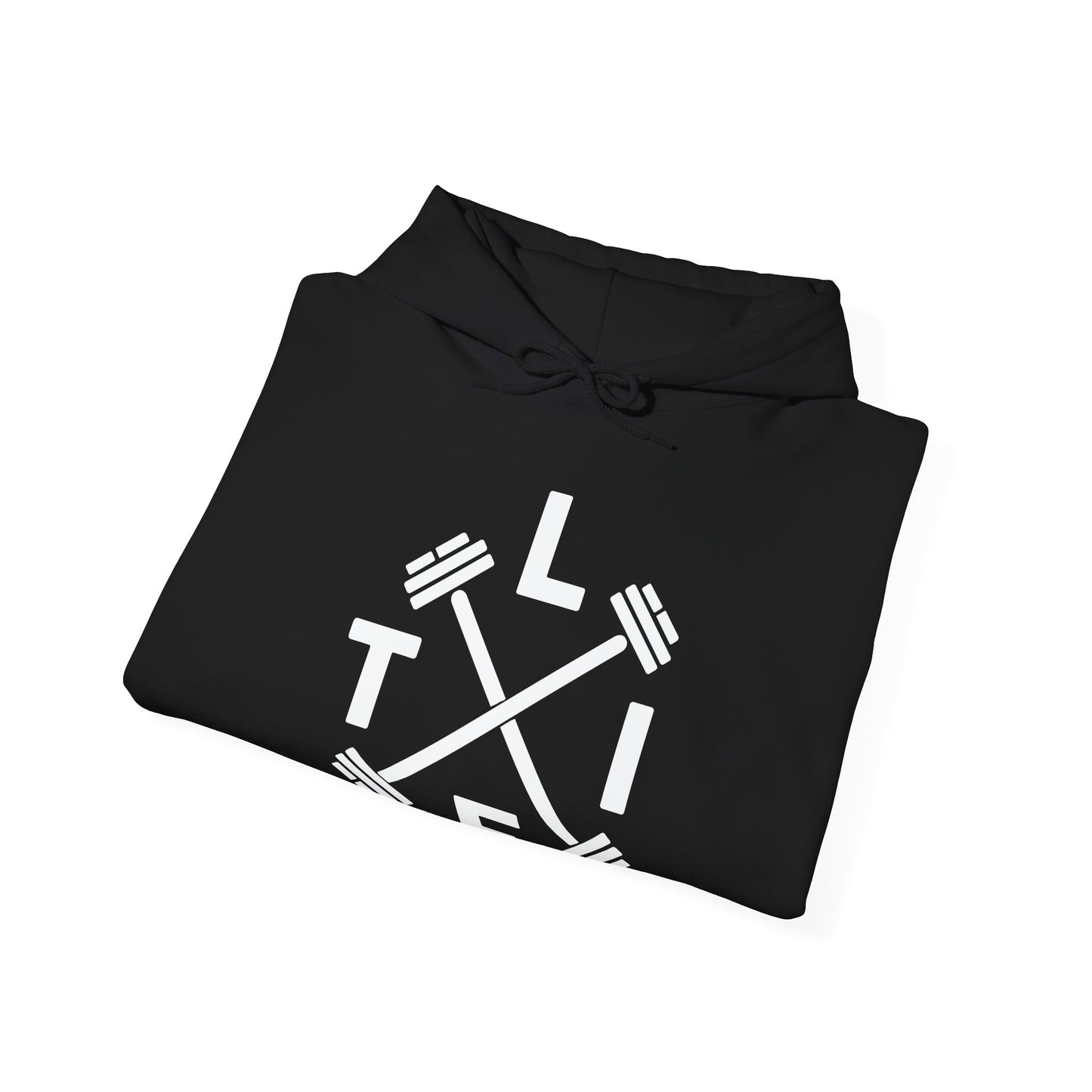 LIFT Weightlifting Fitness Barbells Crossed Circle Hoodie