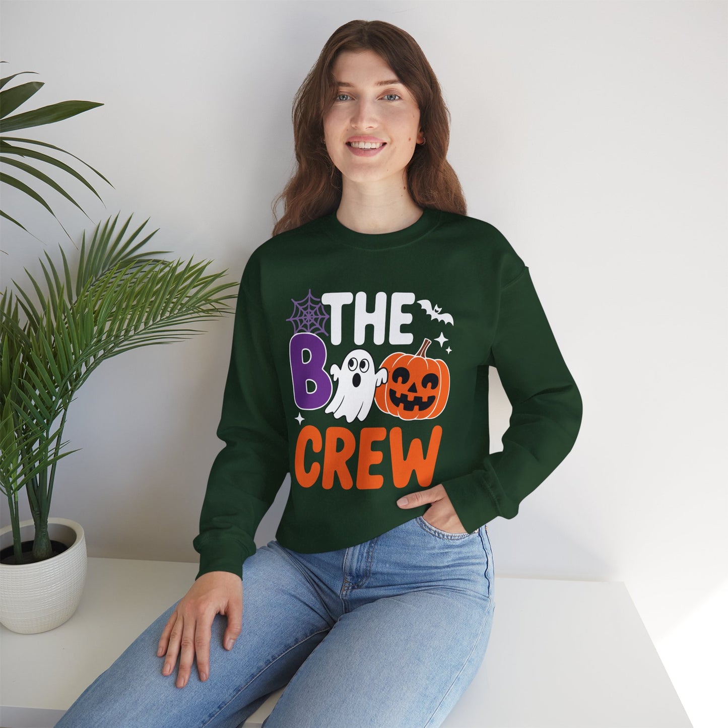 Halloween The Boo Crew Cute Ghost Spooky Family Matching Sweatshirt