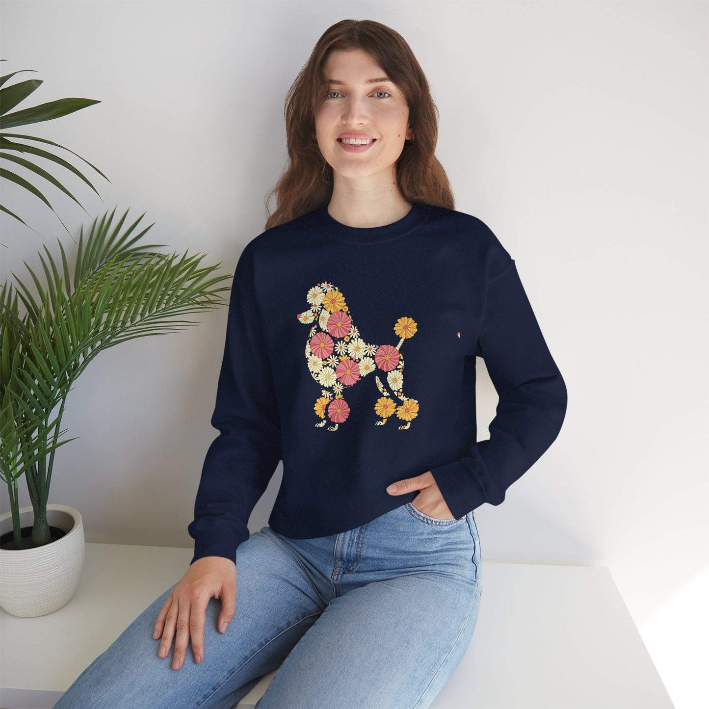 Funny Floral Flower Poodle Mom Grandma Womens Mothers Day Sweatshirt