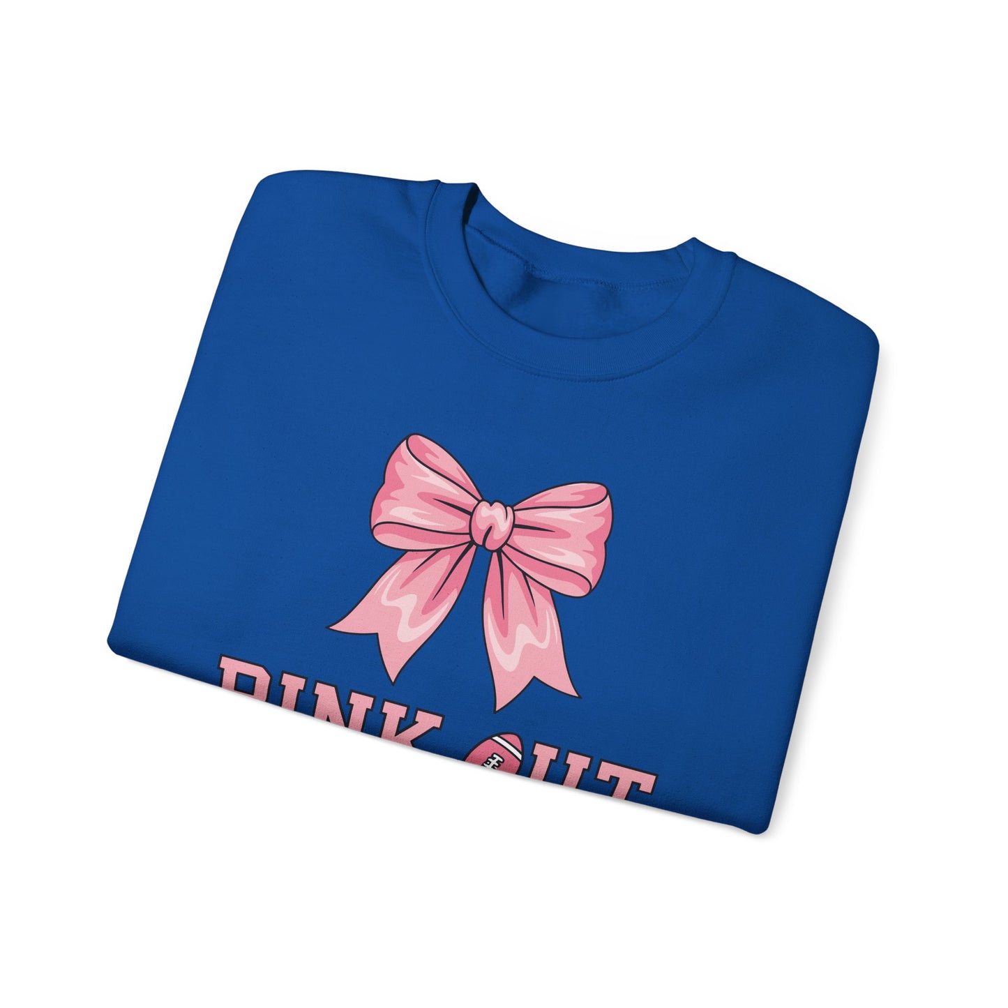 Pink Out Football Bow Preppy Breast Cancer Awareness Women Sweatshirt