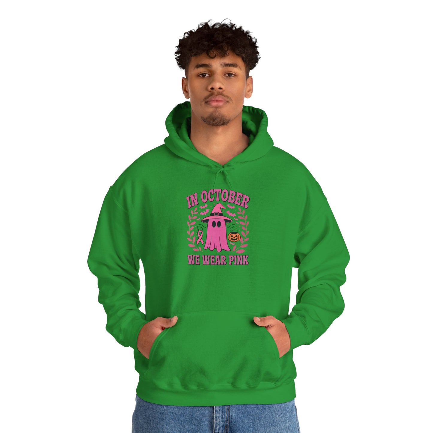 In October We Wear Pink Breast Cancer Awareness Halloween Hoodie