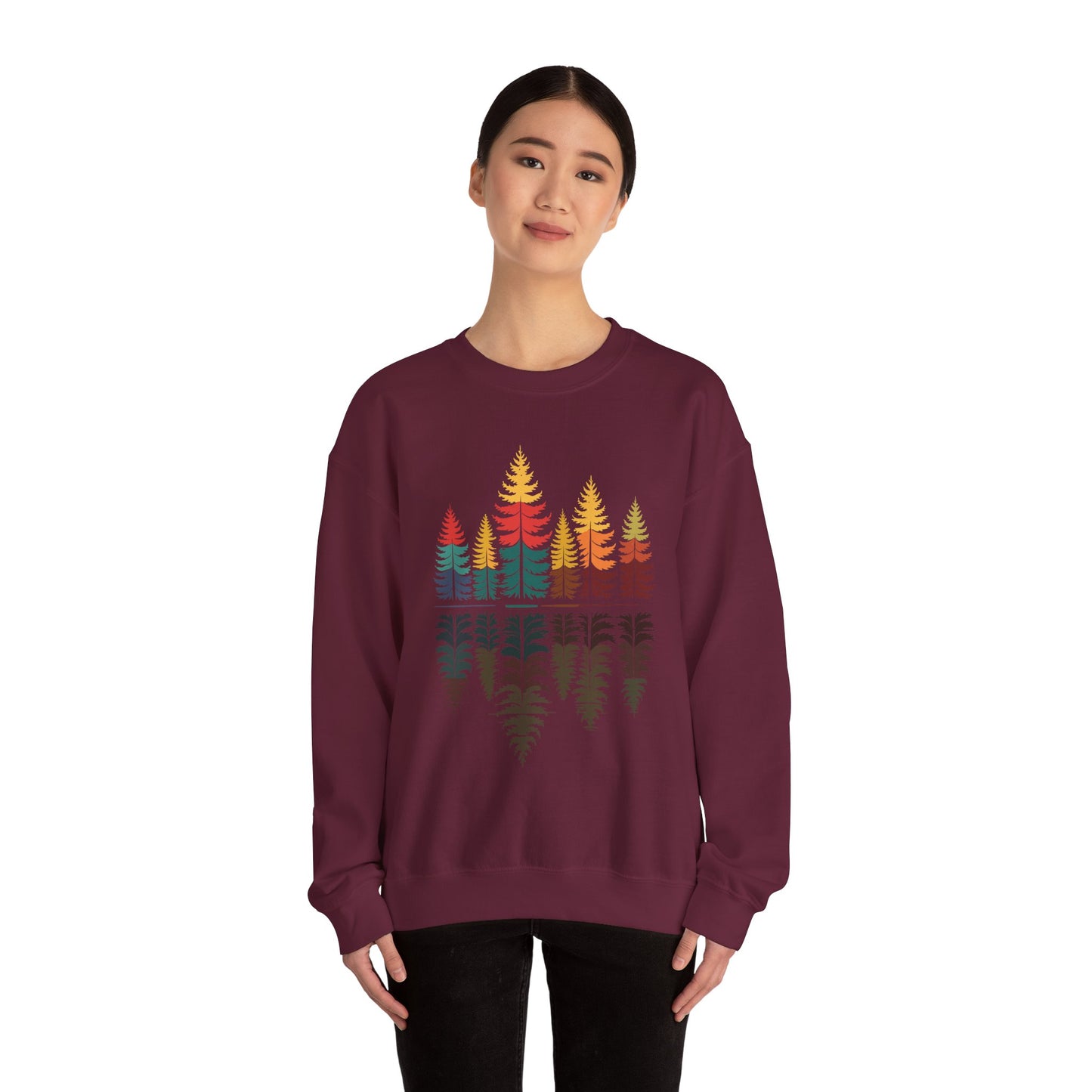 Nature Reflection Forest Trees Outdoor Wildlife Sweatshirt