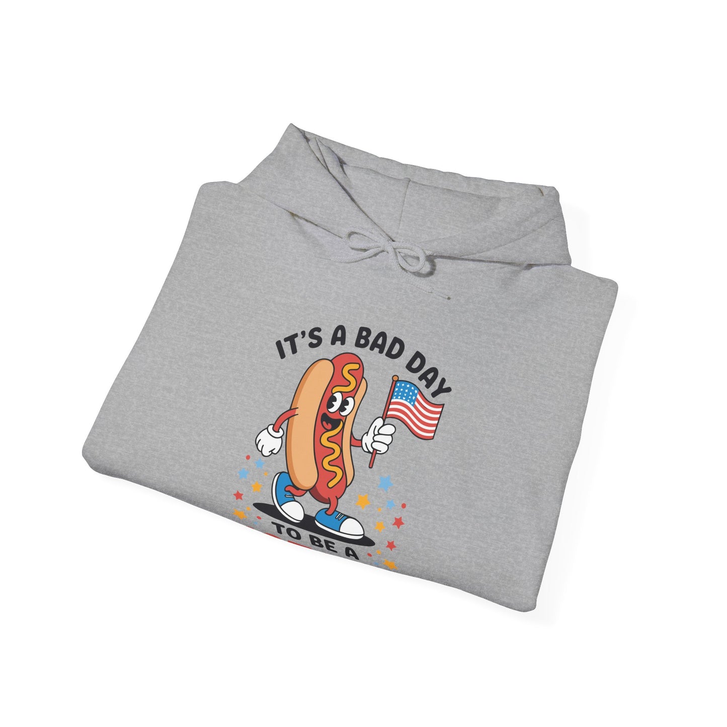 Its A Bad Day To Be A Hot Dog Funny meme HotDog usa flag Men Women Hoodie