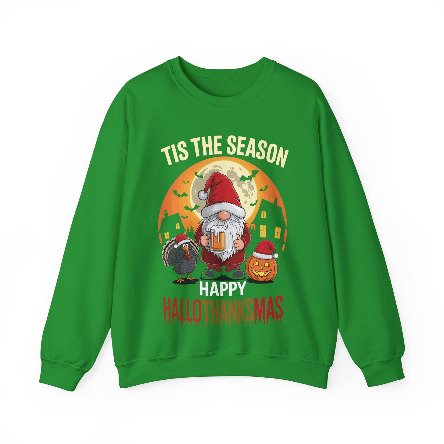 Happy Hallothanksmas Halloween Thanksgiving Merry Christmas Sweatshirt