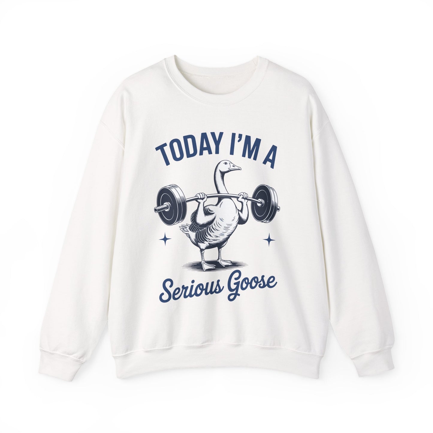 Funny Today I'm A Serious Goose Lifting Weights Gym Fitness Sweatshirt
