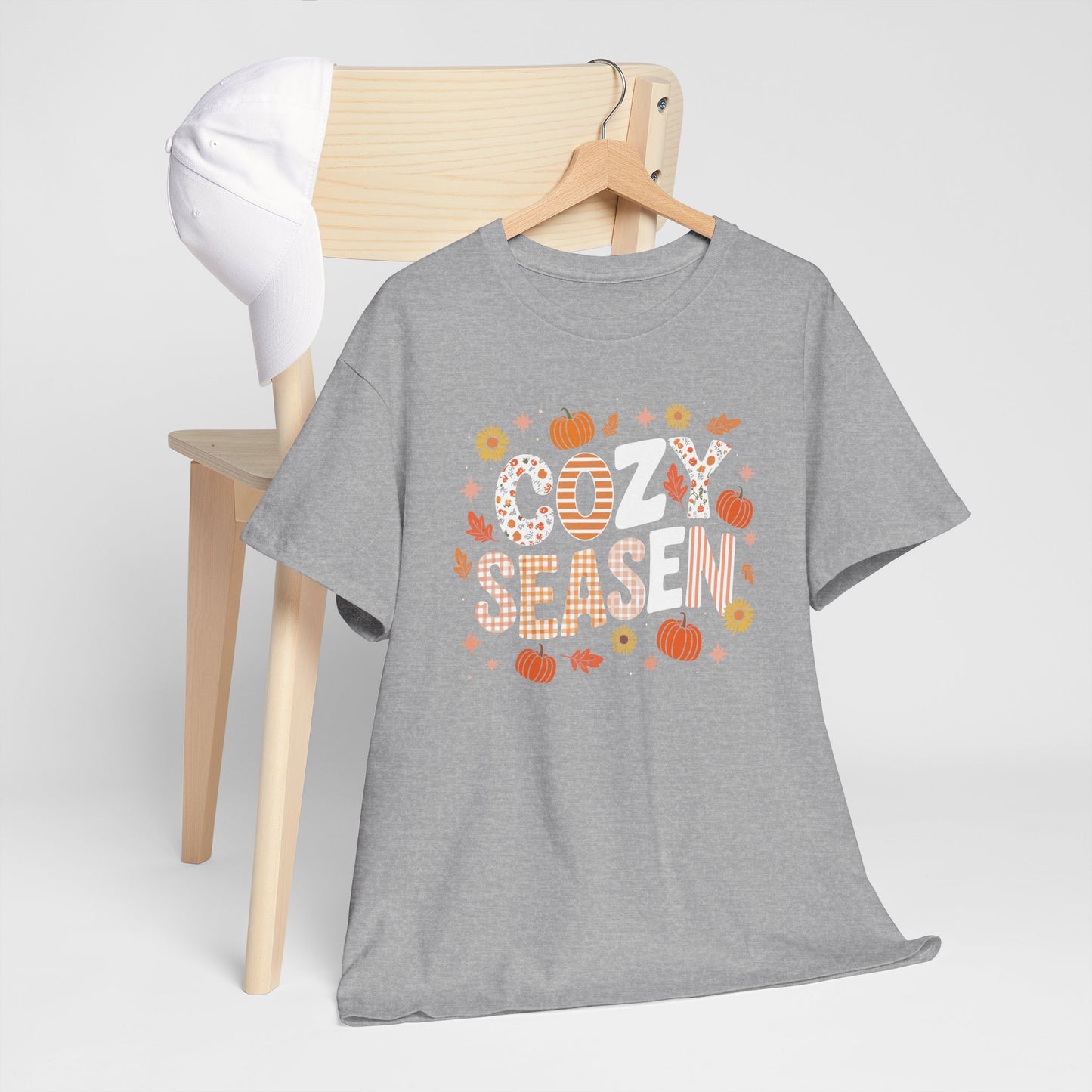 Cozy Season Autumn Fall Vibes Halloween Thanksgiving Pumpkin T-Shirt