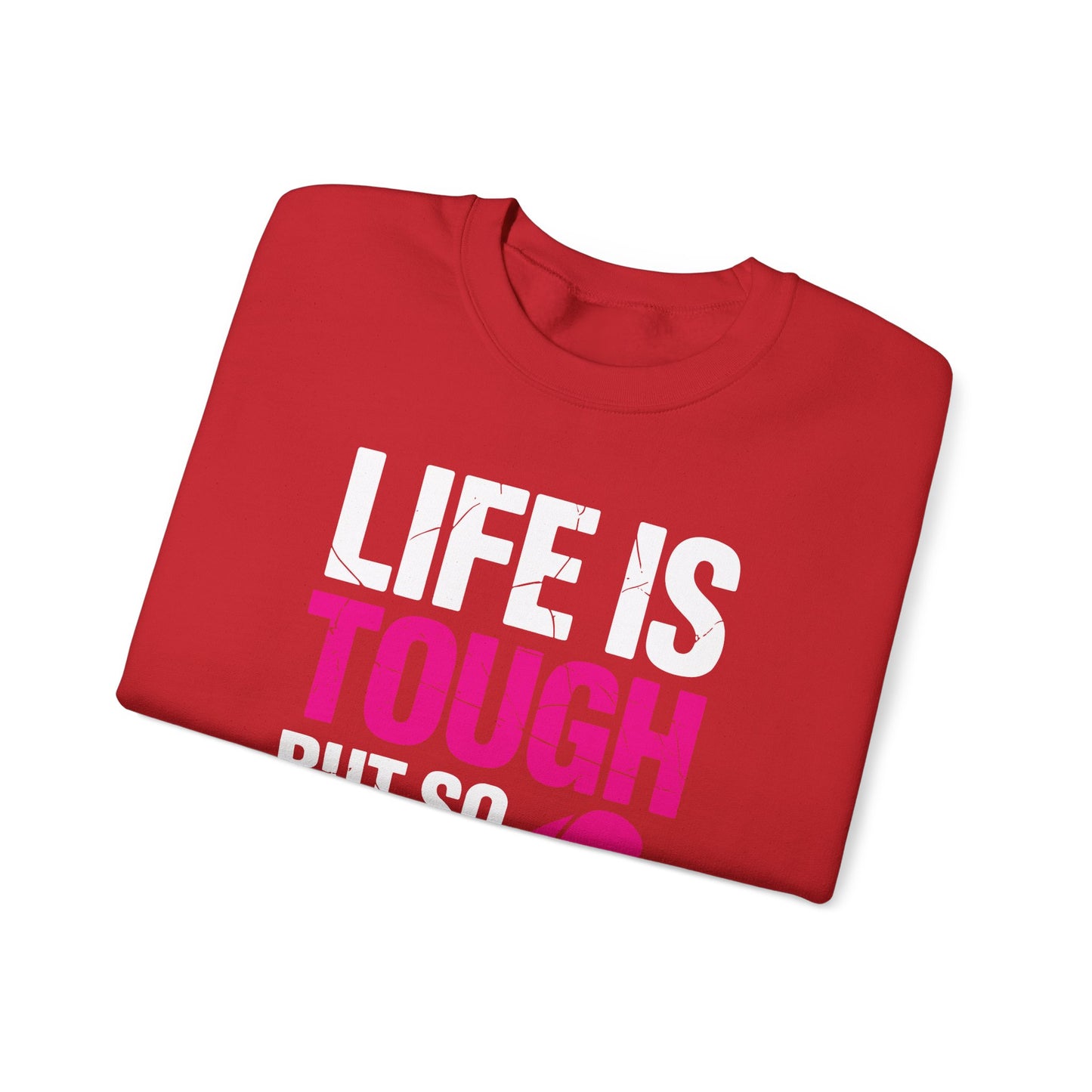 Life Is Tough But So Is My Wife Breast Cancer Awareness Gift Sweatshirt
