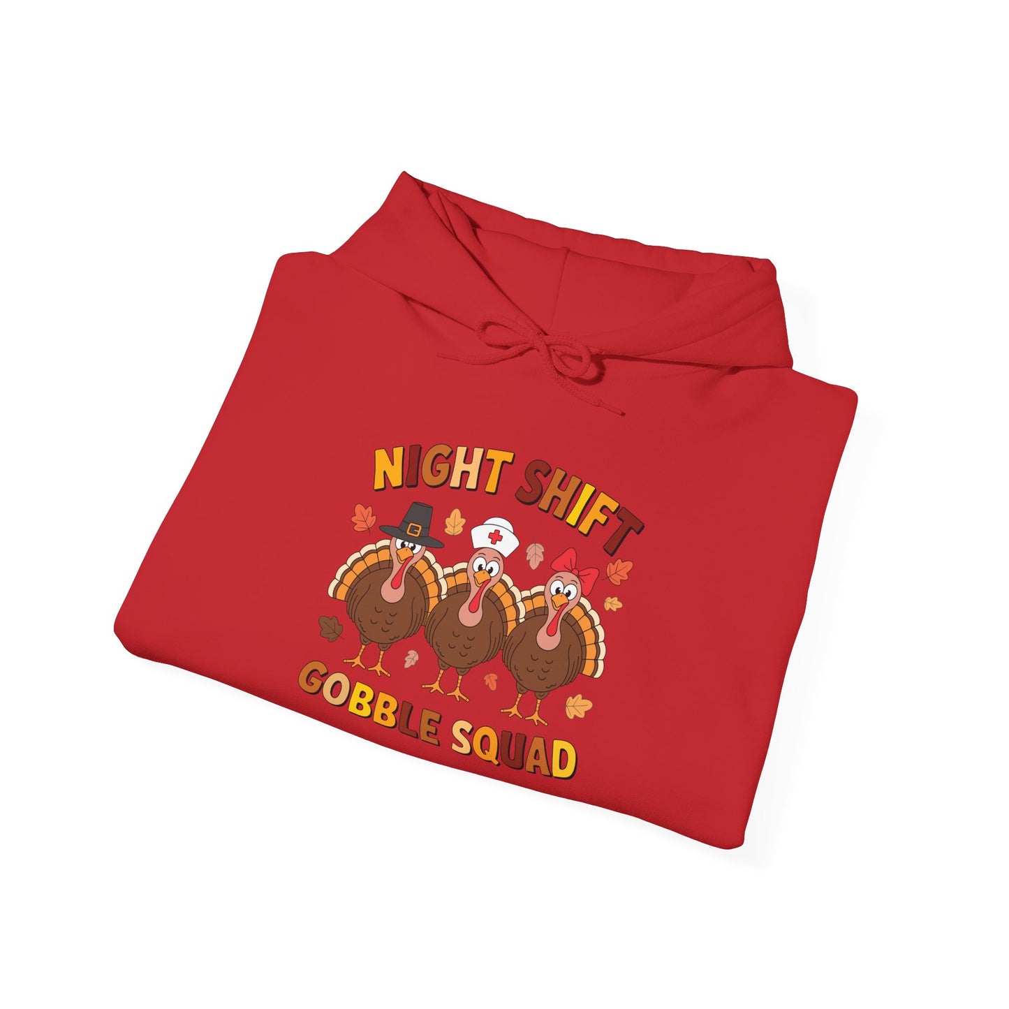 Night Shift Gobble Squad Night Worker Staff Thanksgiving Hoodie