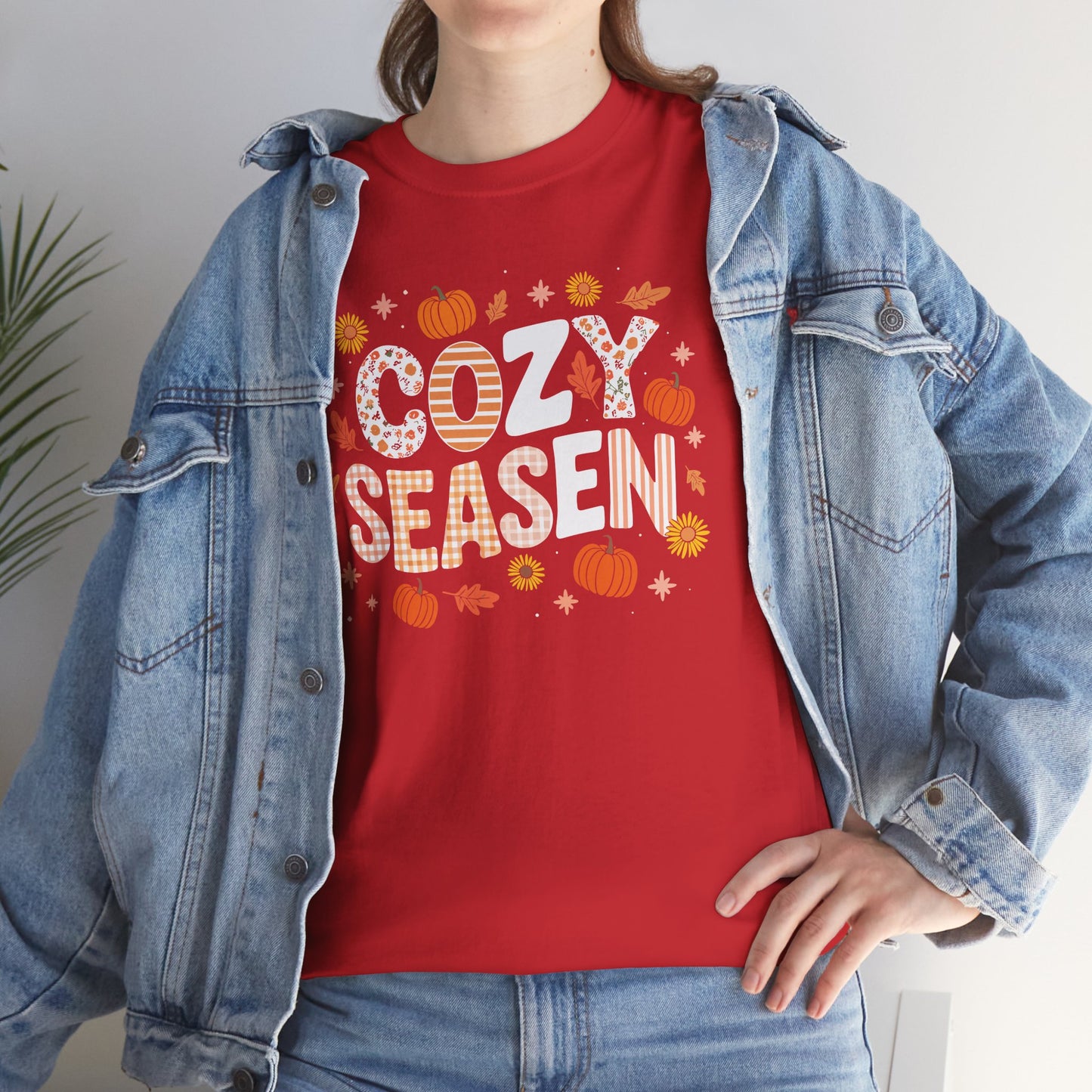 Cozy Season Autumn Fall Vibes Halloween Thanksgiving Pumpkin T-Shirt