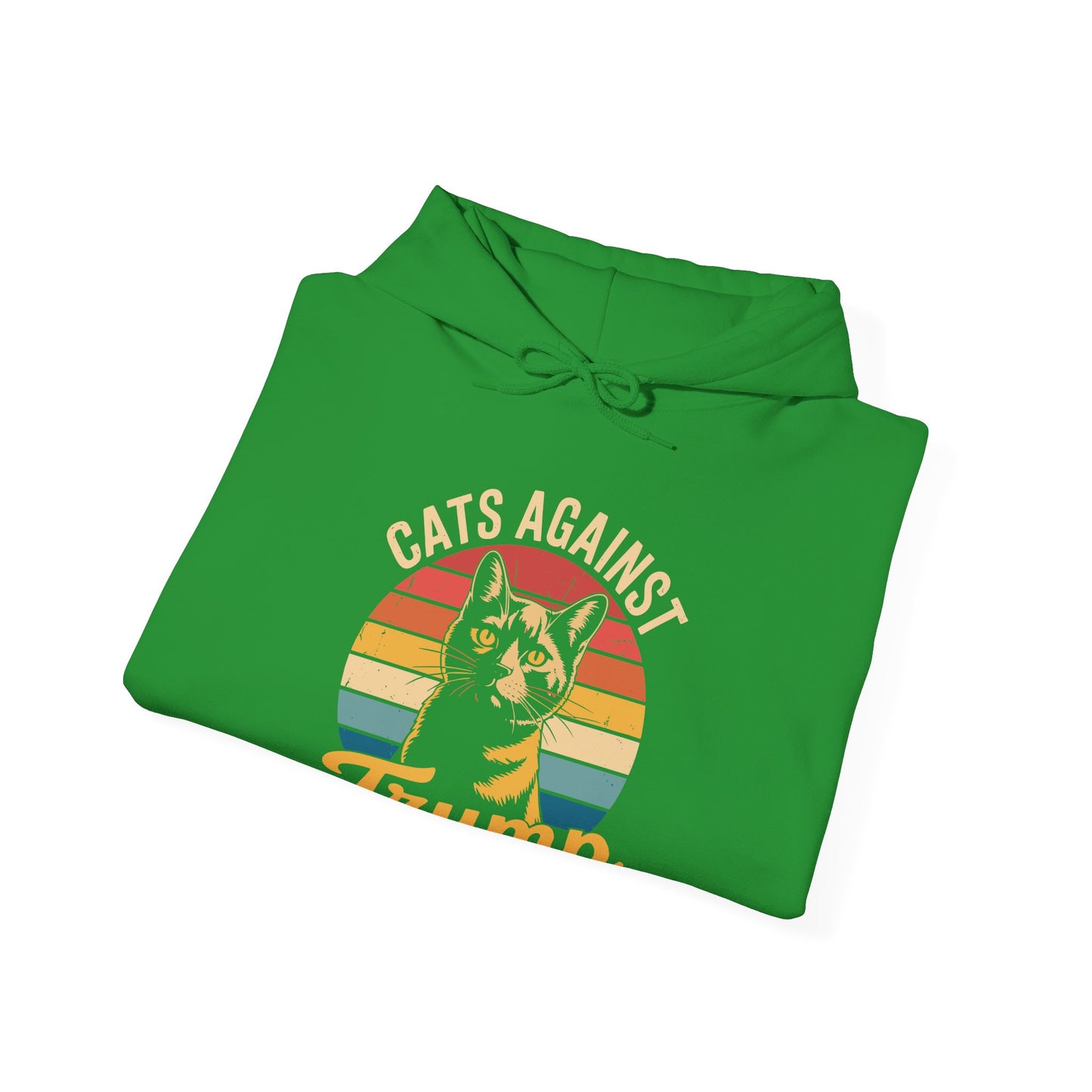 Cats Against Trump Funny Anti Trump Election Funny Cat Hoodie