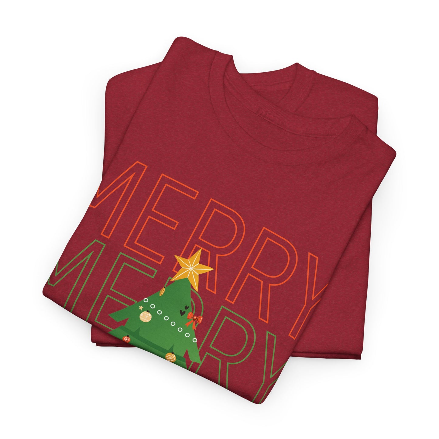 Merry and Bright Christmas Tee Cute Holiday Shirt for Men and Women