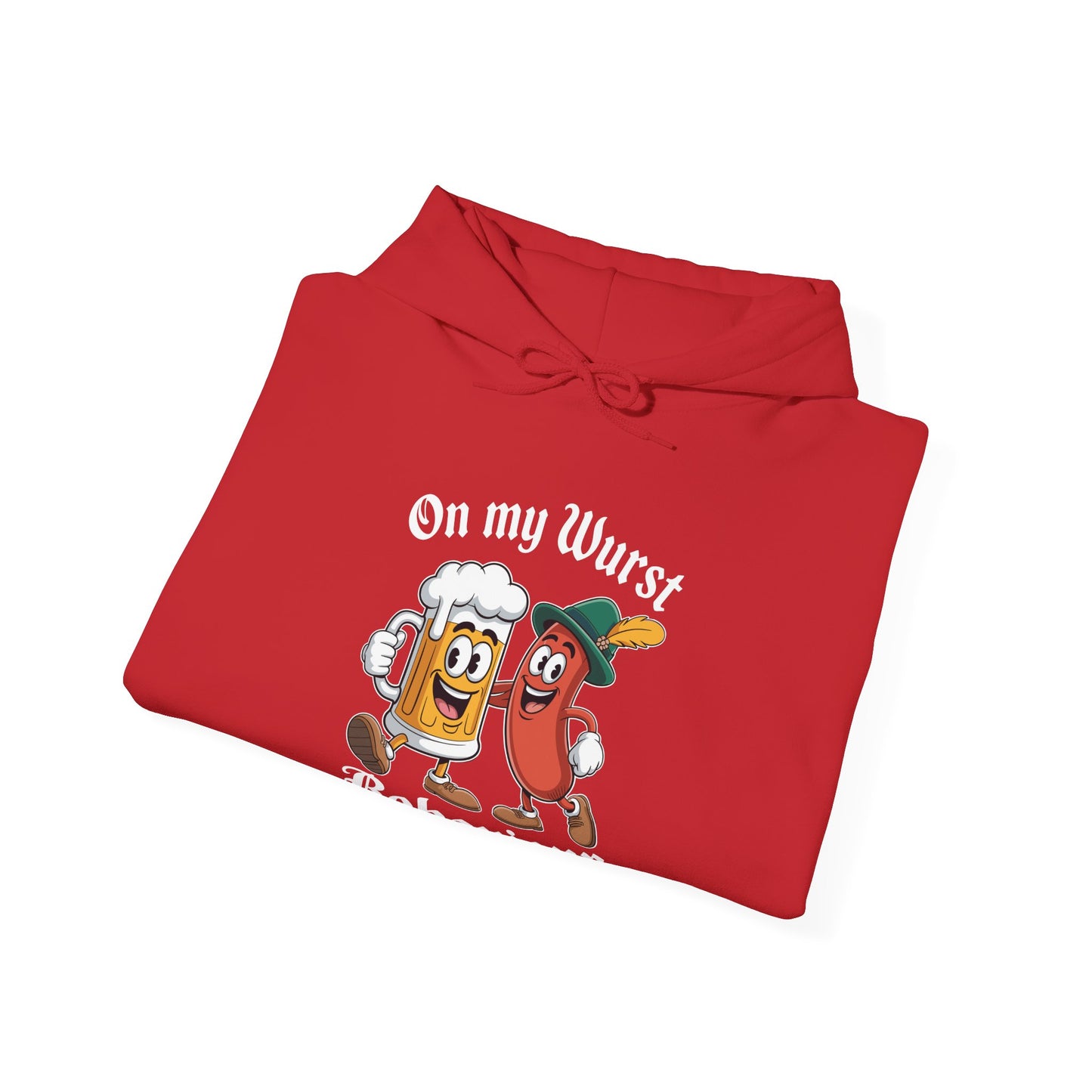 Oktoberfest On My Wurst Behaviour German Beer Sausage Adults Hoodie