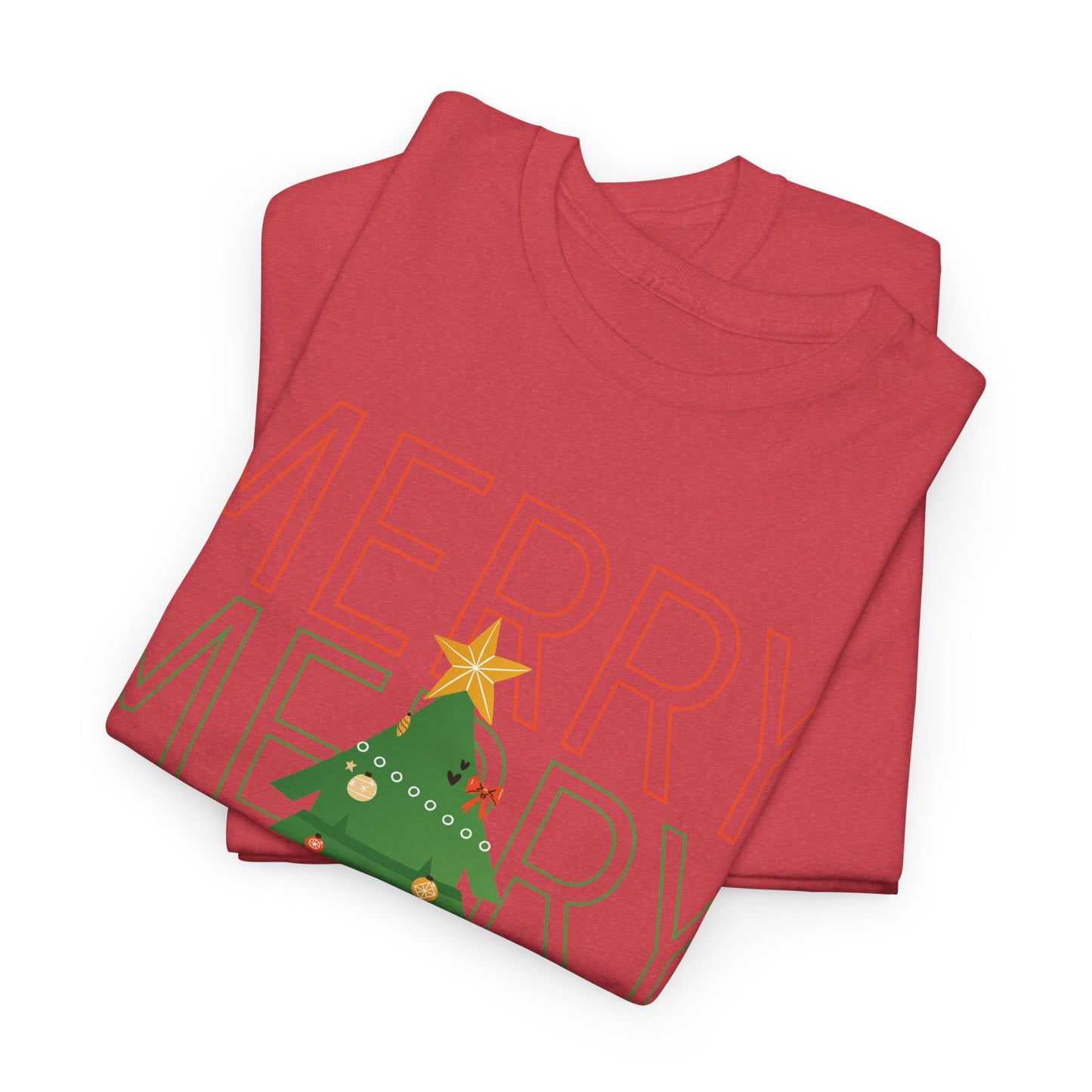 Merry and Bright Christmas Tee Cute Holiday Shirt for Men and Women