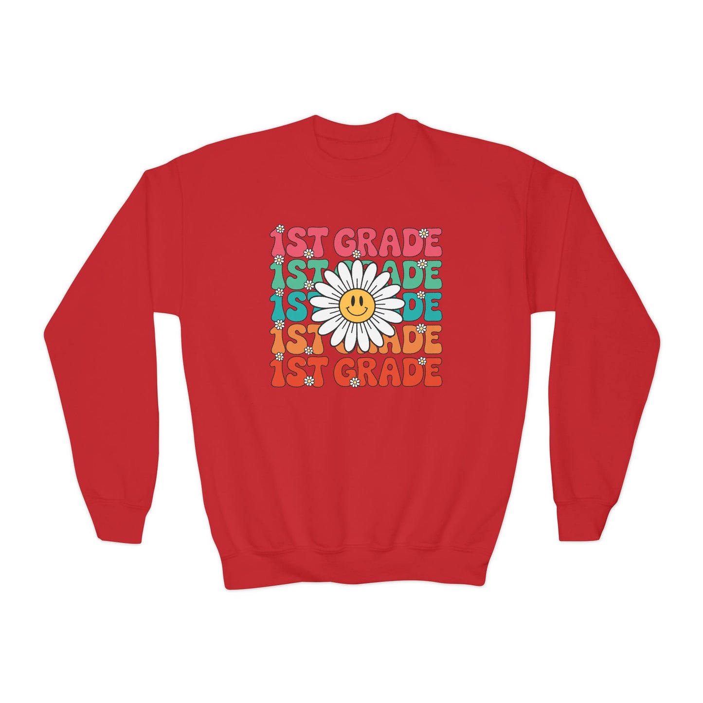 Groovy 1st Grade Back To School First Day of First Grade Sweatshirt