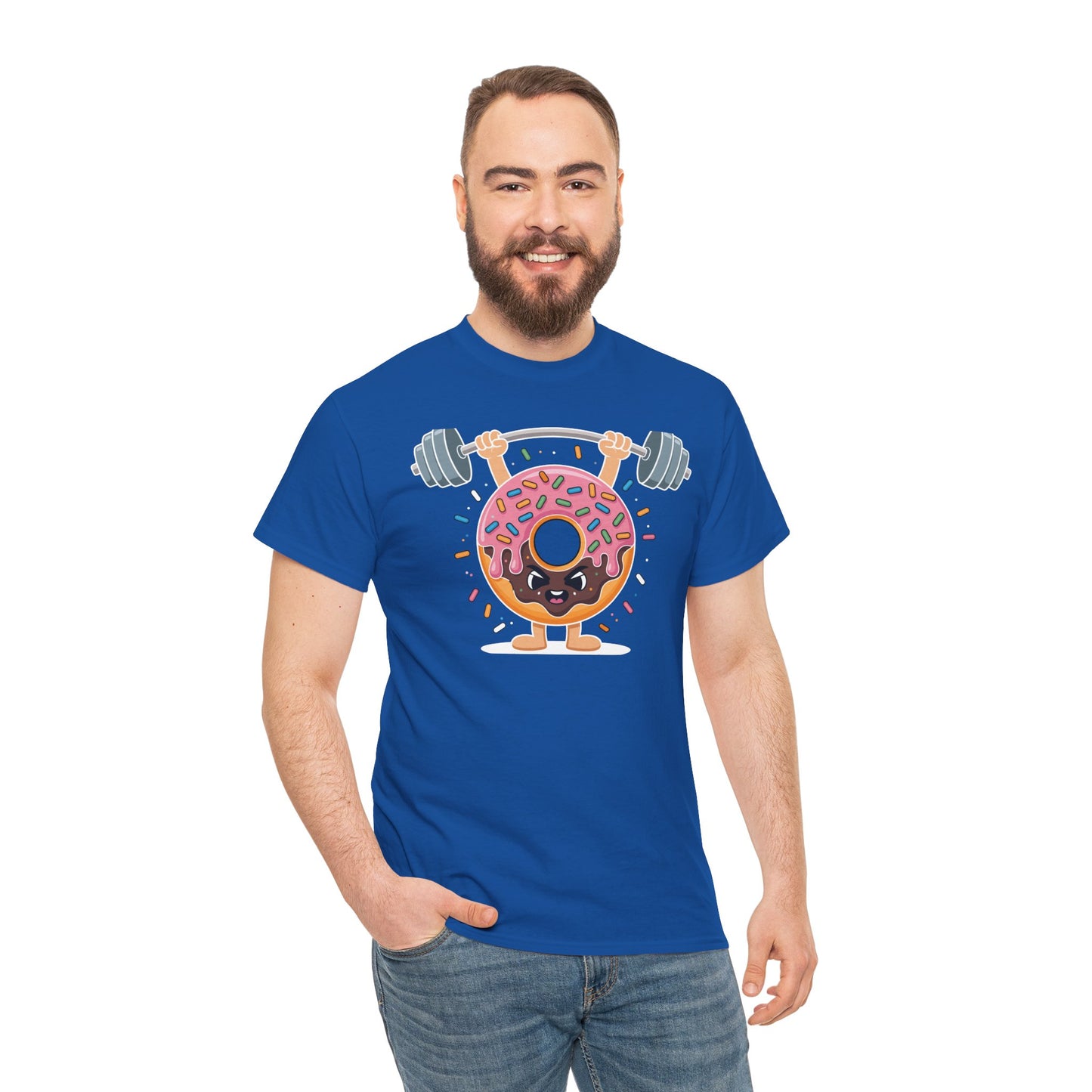 Funny Weightlifing Fitness Workout Gym Donut Lover T-Shirt