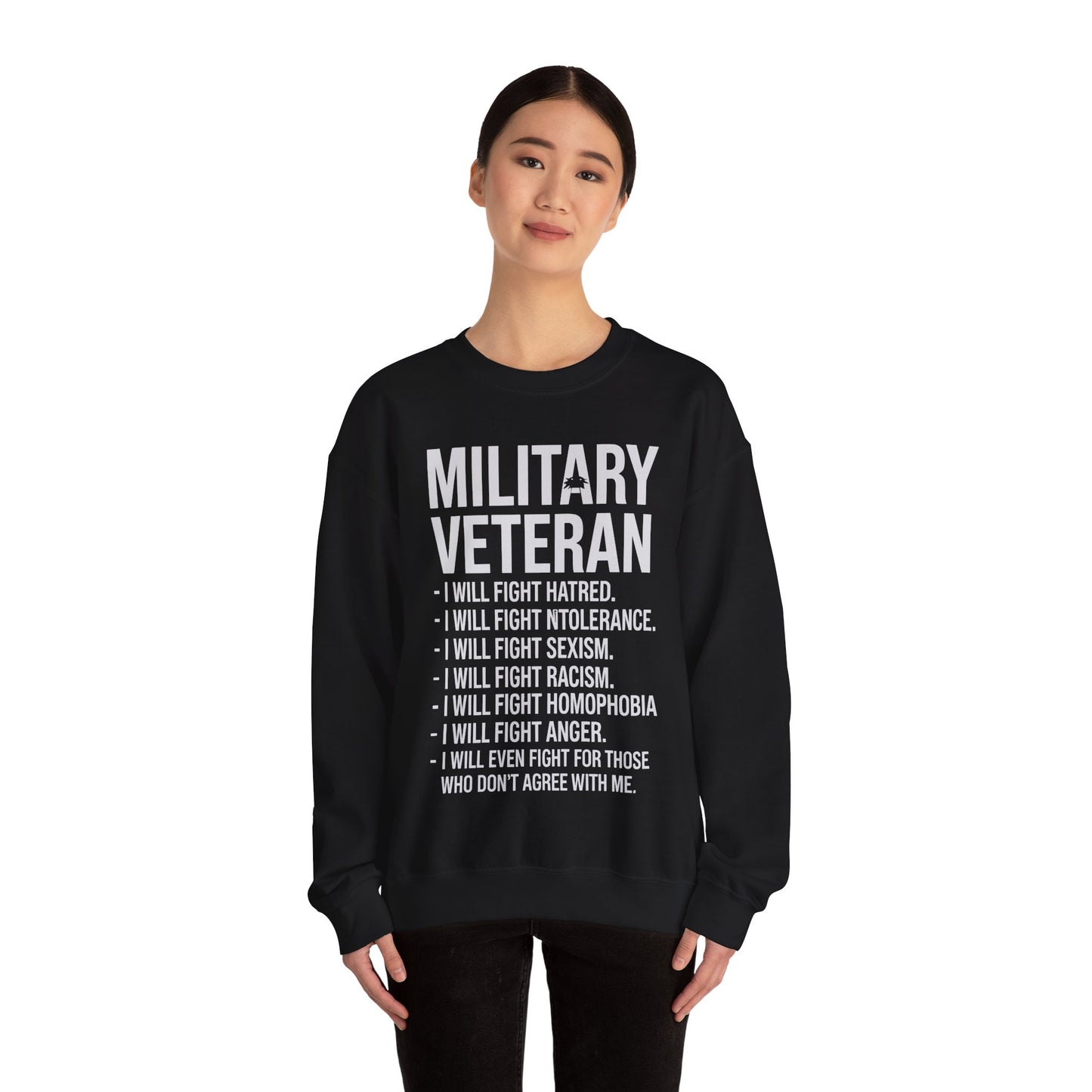 Military Veterans Against Trump 2025 Fight USA Election Sweatshirt