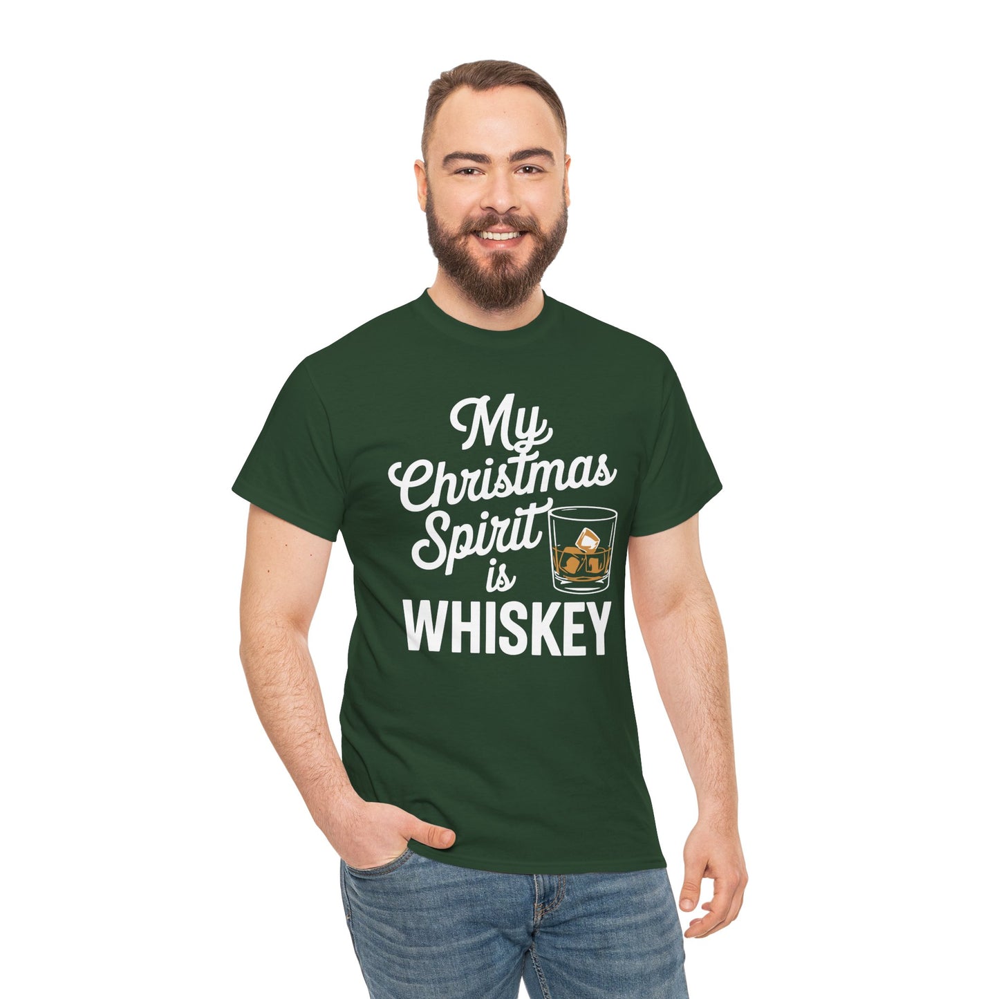 Funny Christmas Drinking Shirt Whiskey Liquor Drinker Saying T-Shirt