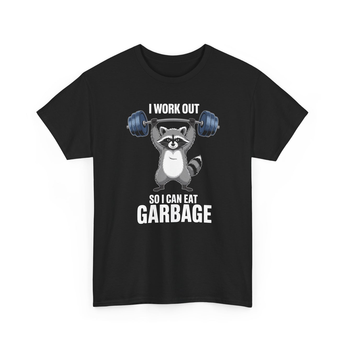 Raccoon Deadlift Bodybuilding Animal Funny Gym Fitness T-Shirt
