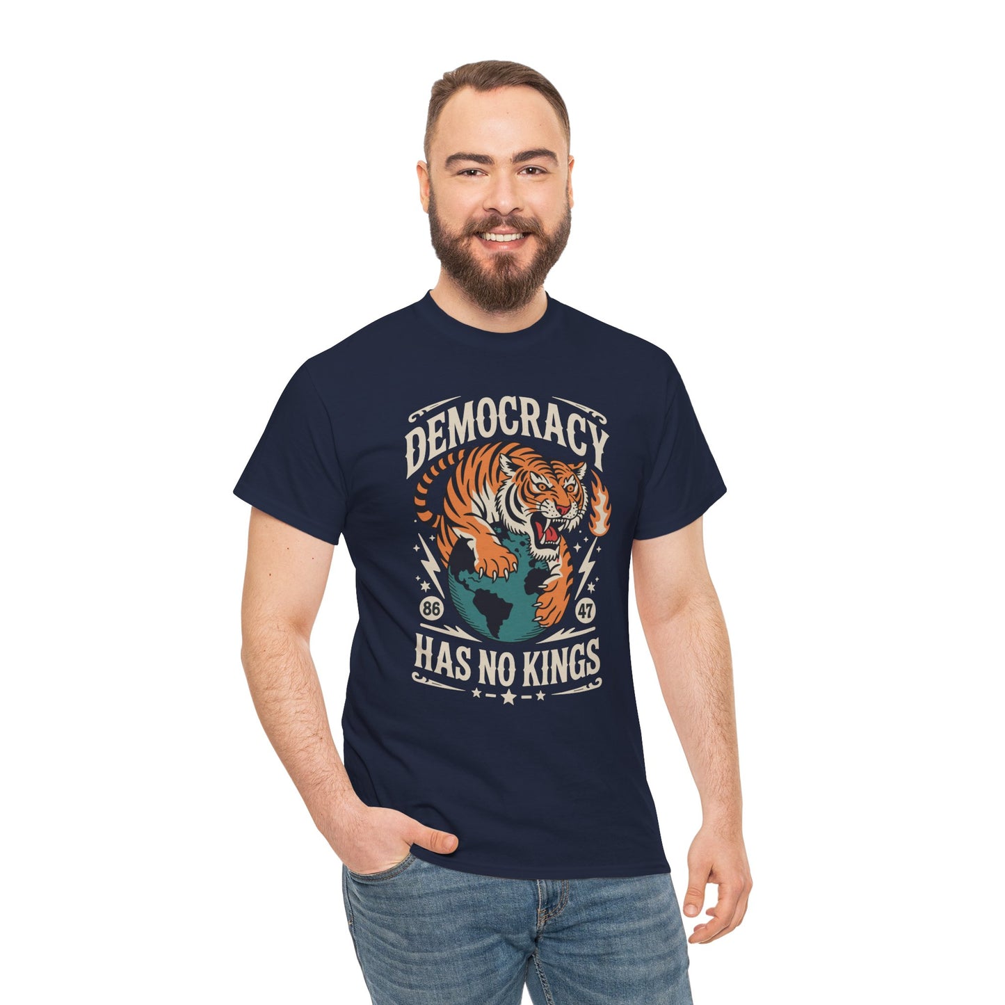 Democracy Has No King 8647 Anti Trump America Social Justice T-Shirt